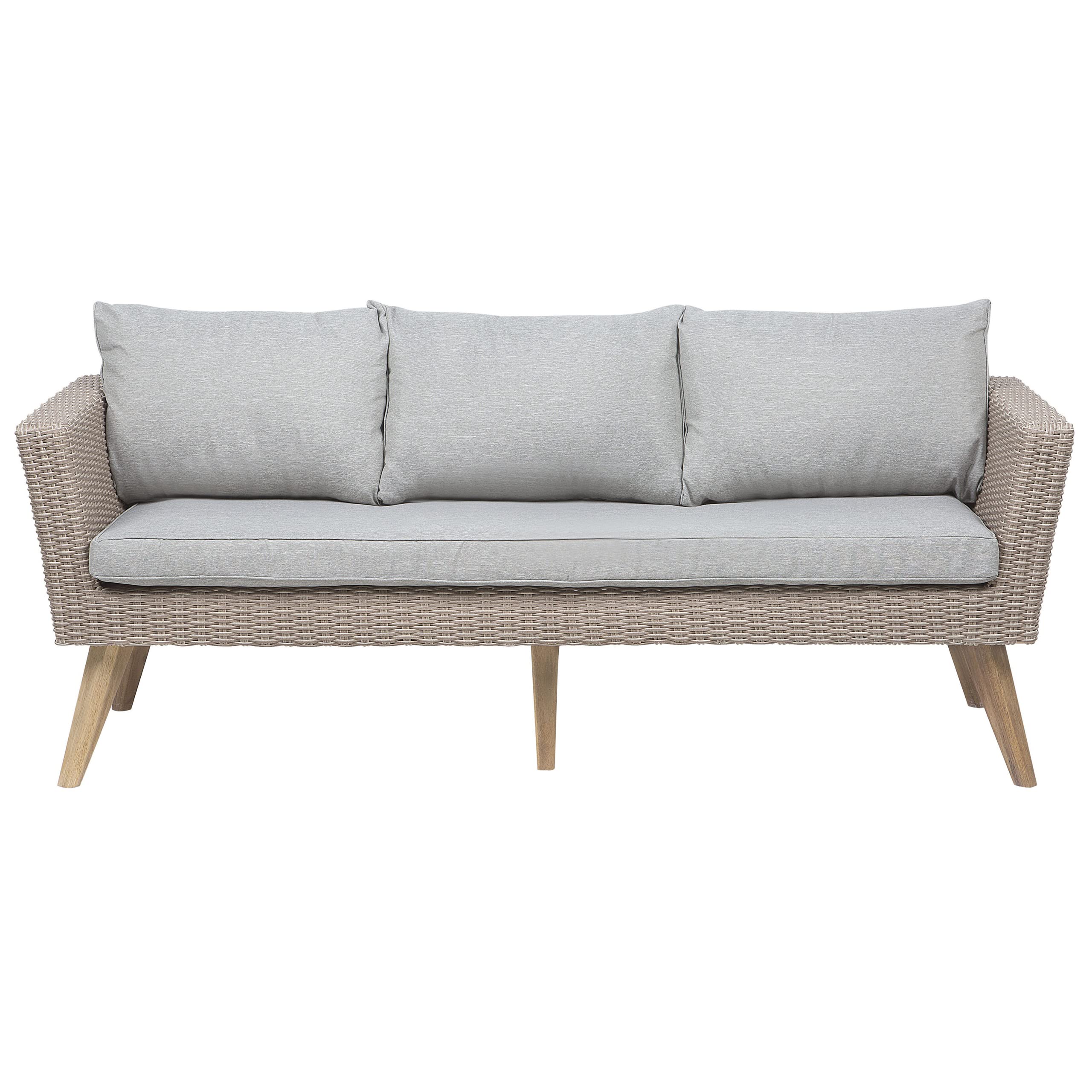 beliani-vittoria-xl-lounge-set-5-sitzer-rattan-braun-grau-4-tlg image 5