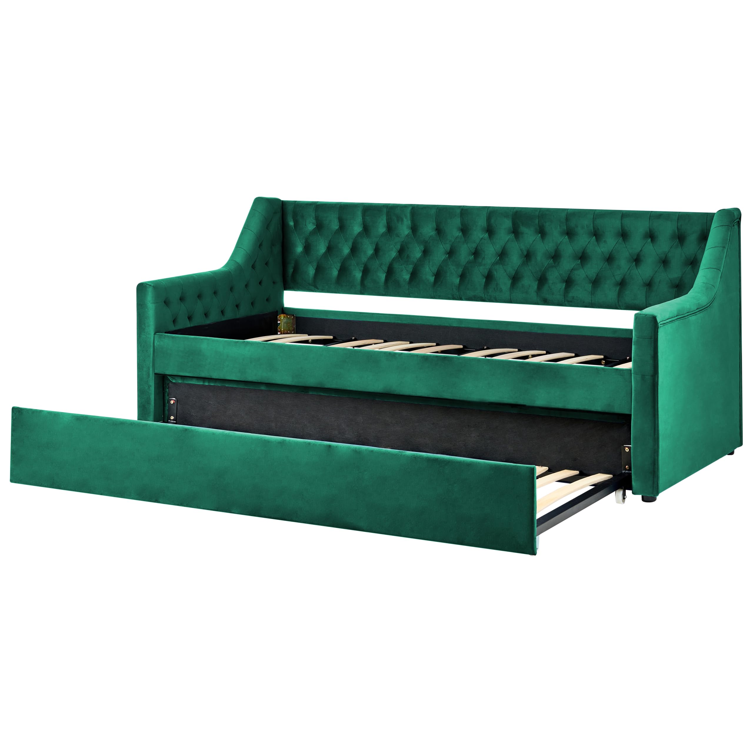 beliani-montargis-tagesbett-samt-smaragdgr-n-90x200-ausziehbar image 4