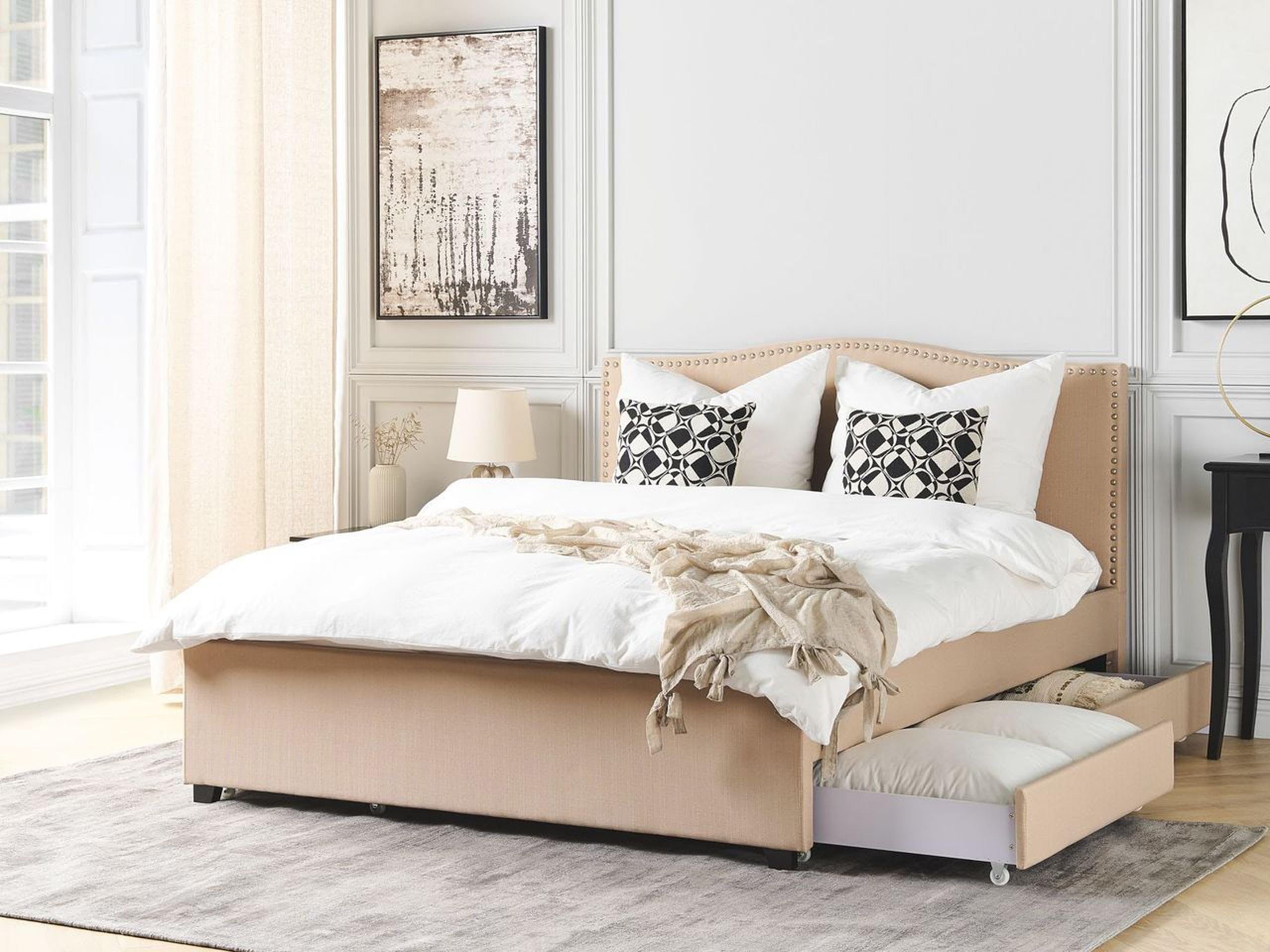 beliani-betten-montpellier-polsterbett-160x200-beige image 2