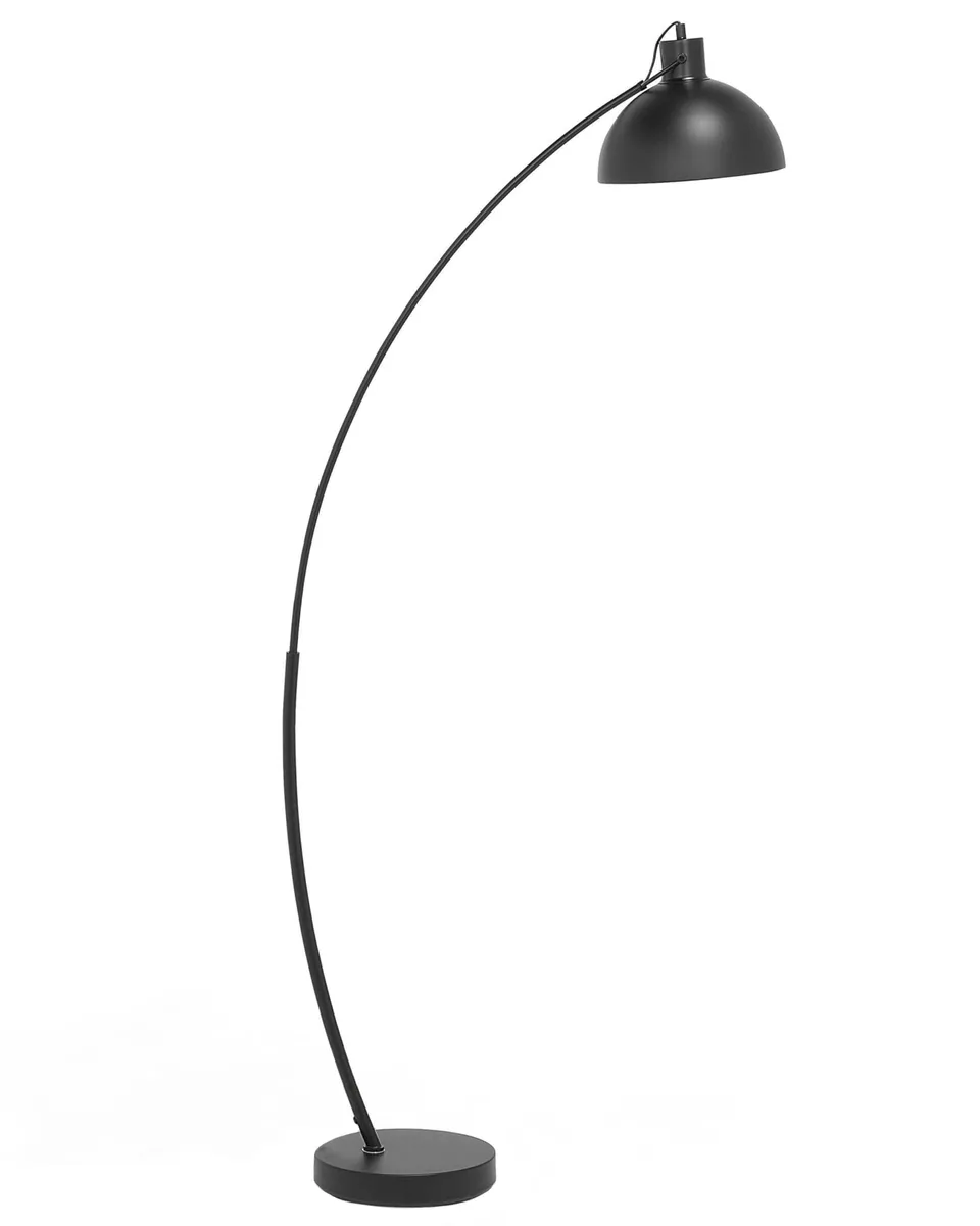 beliani-dintel-stehlampe-metall-schwarz-155-cm-e27 image 1