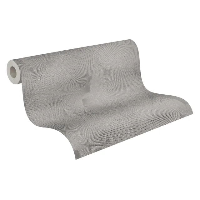 a-s-cr-ation-tapeten-3d-rauten-vliestapete-grau-metallic-10-05m image 1