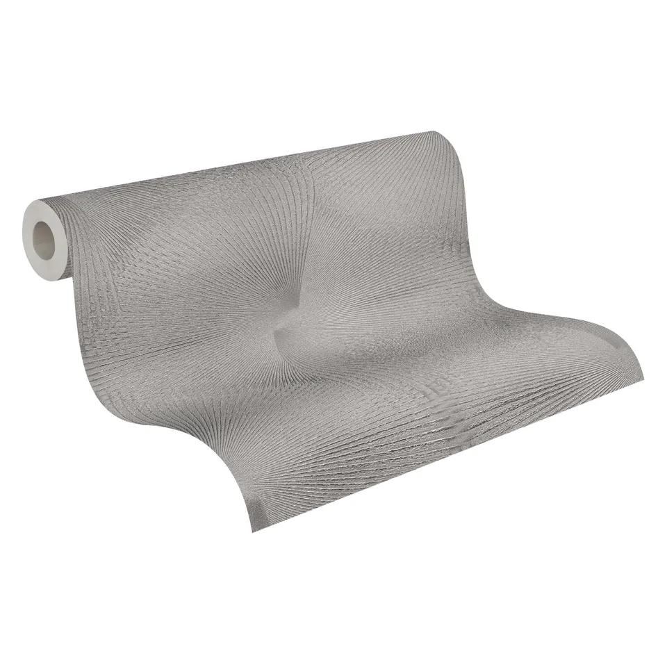 a-s-cr-ation-tapeten-3d-rauten-vliestapete-grau-metallic-10-05m image 1
