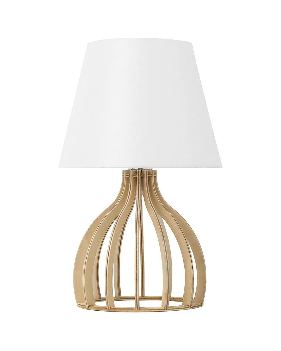 beliani-agueda-tischleuchte-holz-wei-36cm image 1