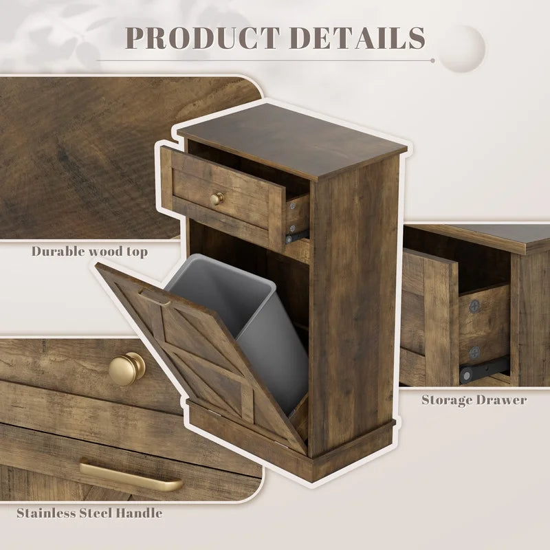 homall-shelf-m-llschrank-holz-braun-mit-schublade image 5