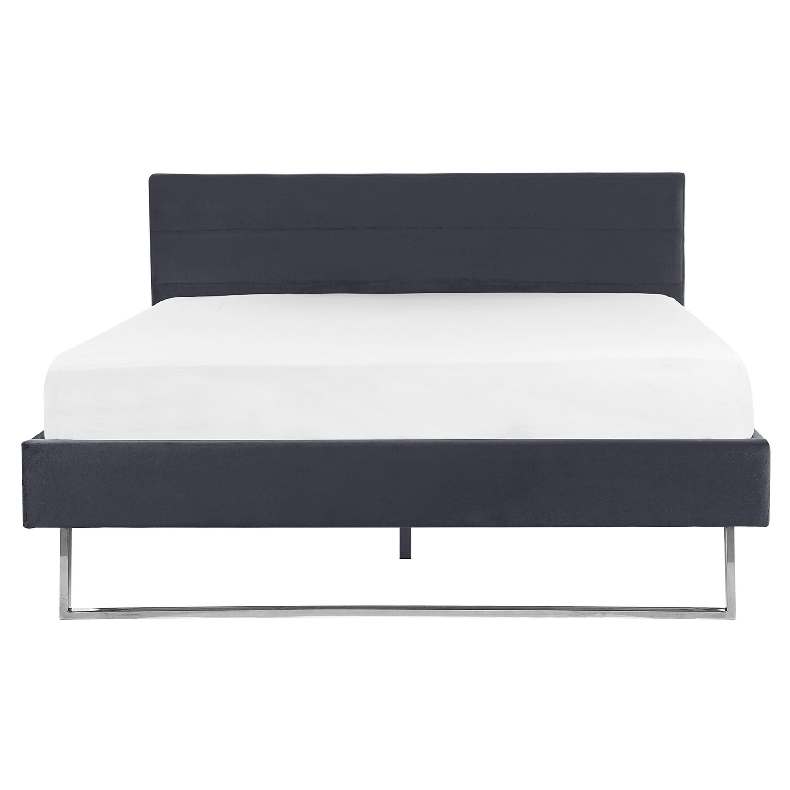 beliani-bellou-doppelbett-samt-grau-160x200-mit-lattenrost image 5