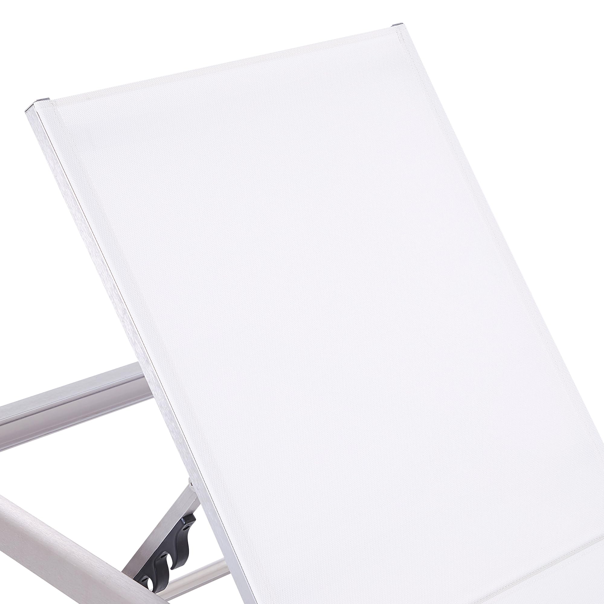 beliani-fossato-gartenliege-wei-verstellbar-aluminium image 6