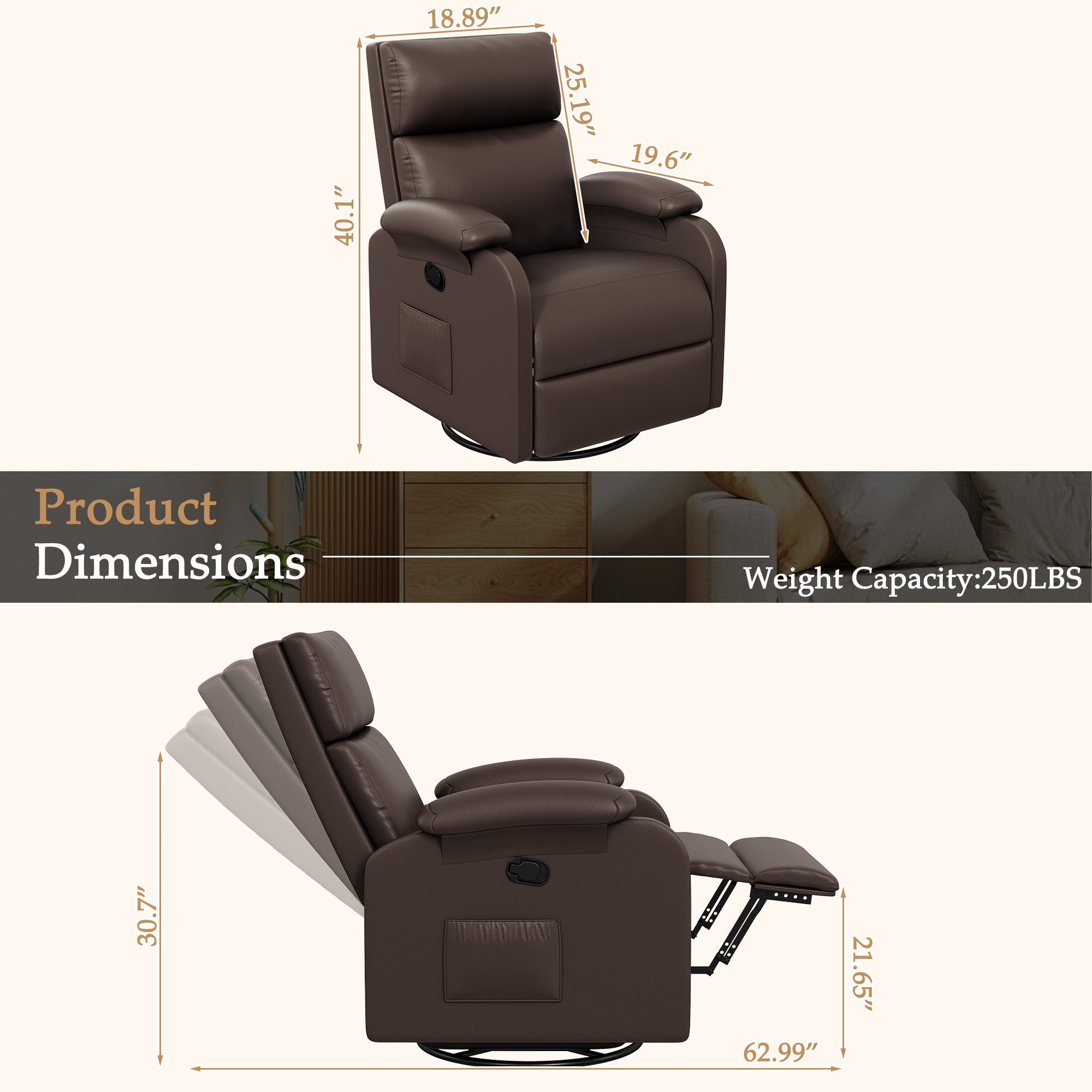 homall-recliner-chair-relaxsessel-grau-mit-massage-pu-leder image 8