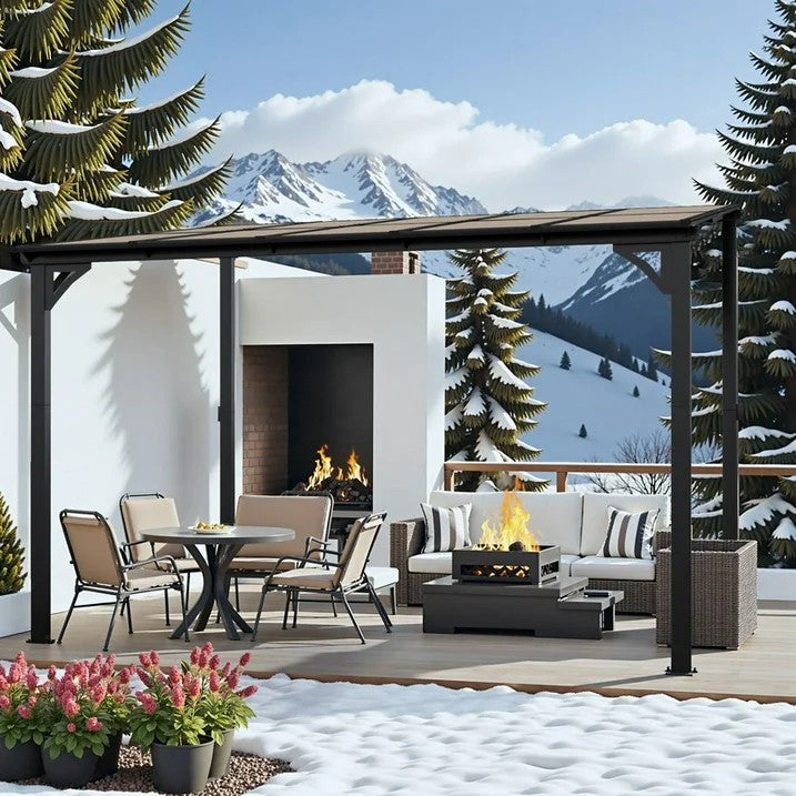 homall-patio-furniture-wand-pavillon-3x3-m-alu-polycarbonat image 4