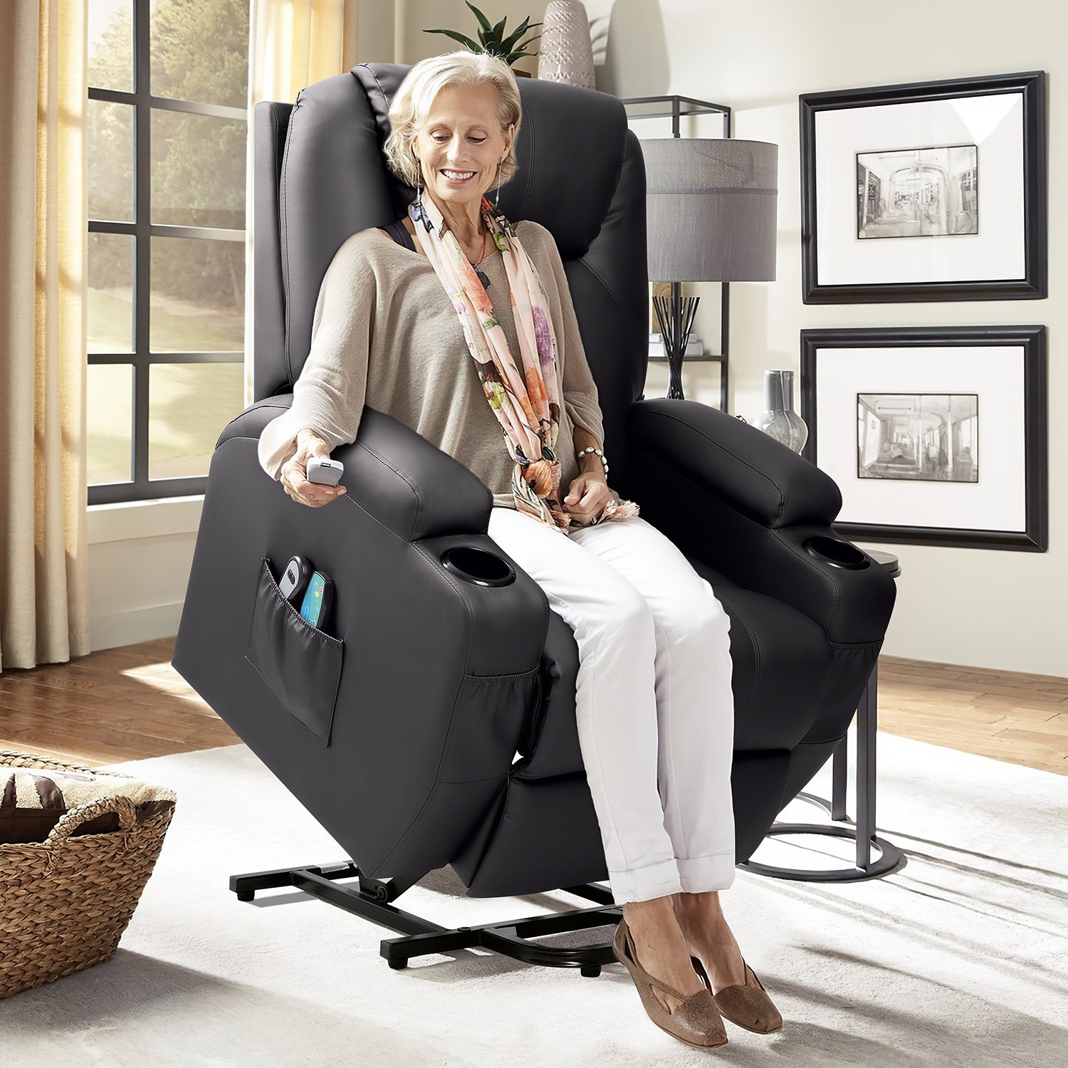 homall-recliner-chair-aufstehsessel-pu-leder-schwarz-heizung image 3