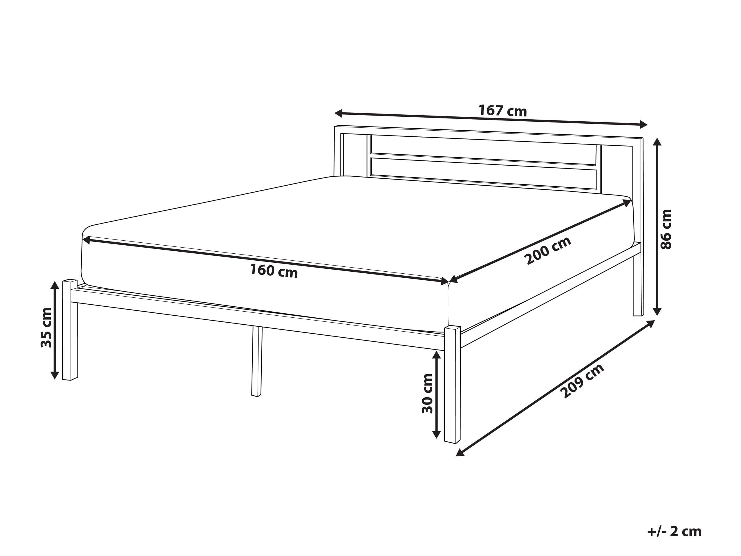 beliani-cusset-metallbett-wei-160x200-cm-lattenrost image 3