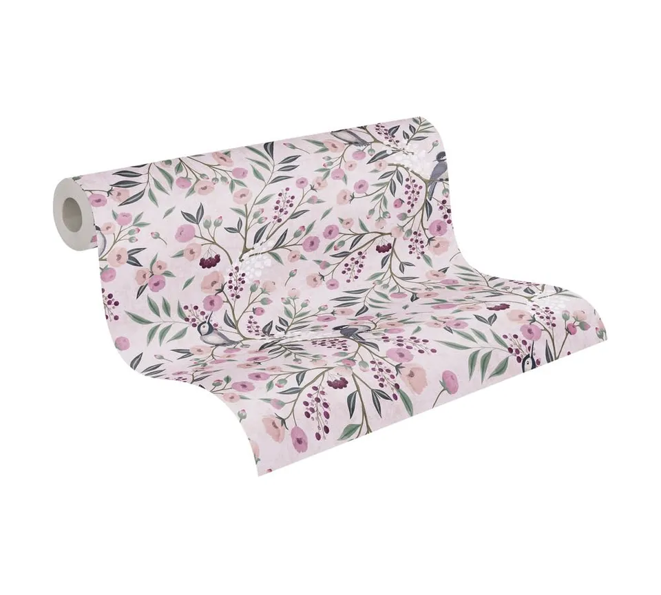 a-s-cr-ation-lilly-luis-vliestapete-bl-mchen-bunt-rosa-lila image 1