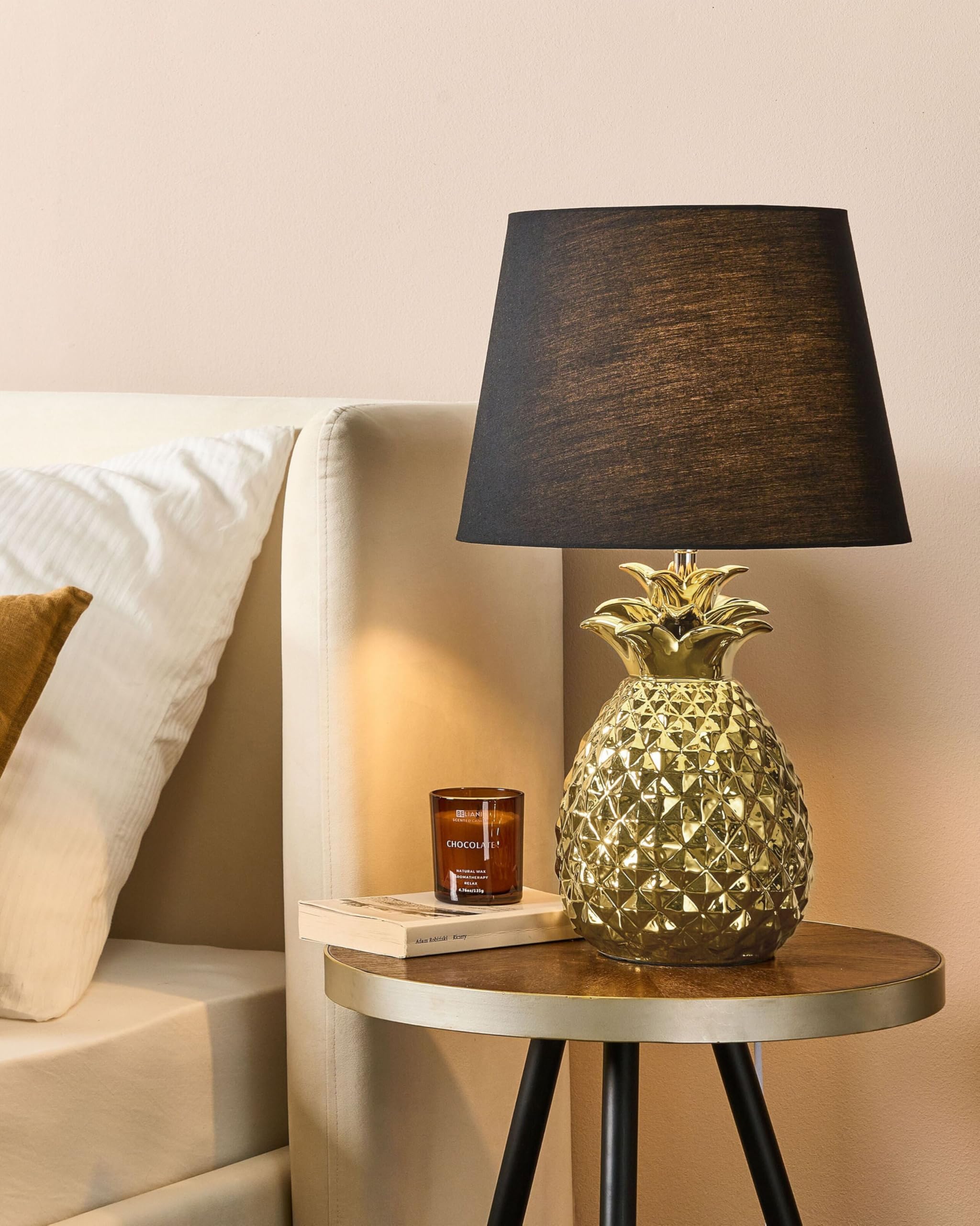beliani-ananas-tischlampe-gold-schwarz-keramik-52-cm image 2