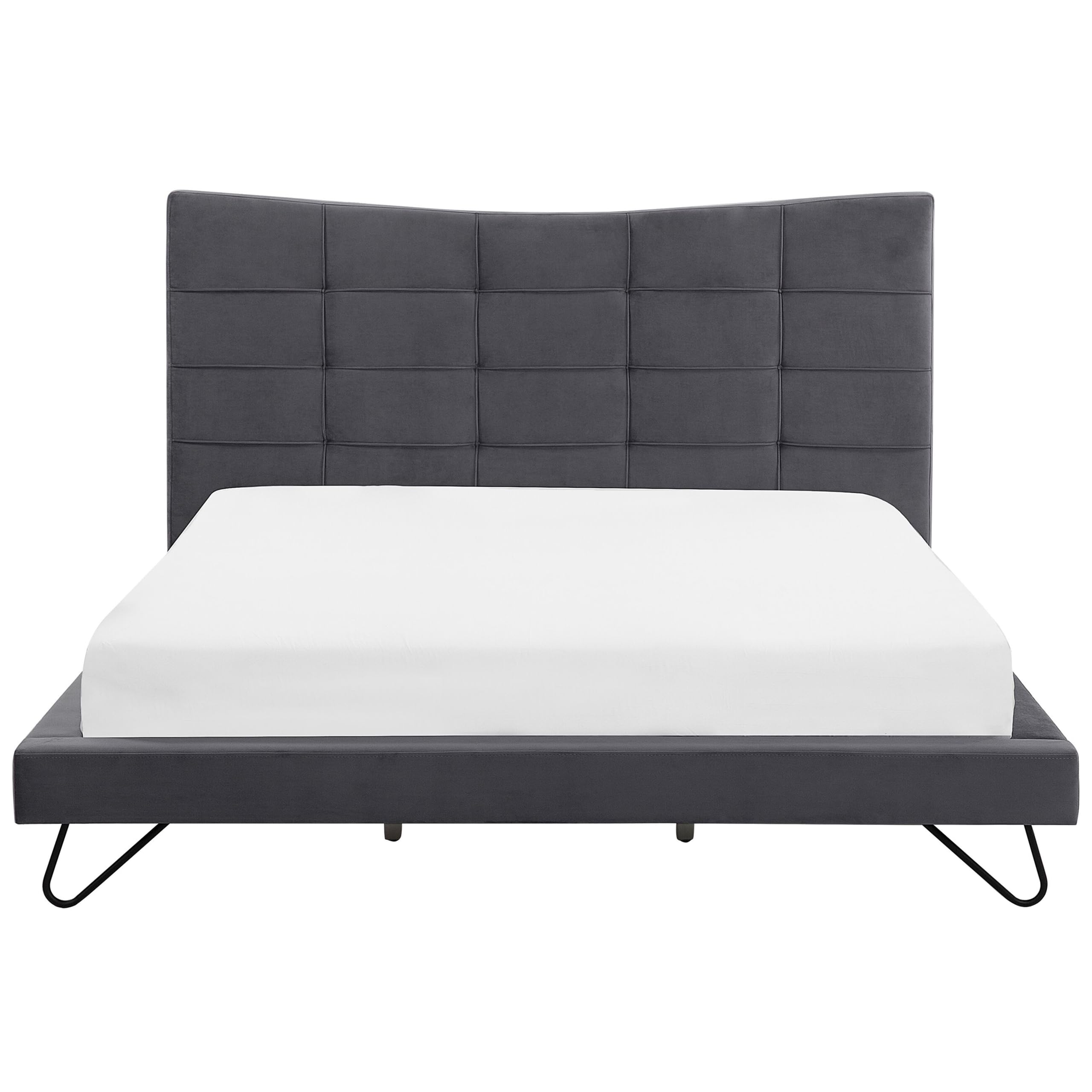 beliani-lannion-polsterbett-samt-180x200-cm-grau image 3