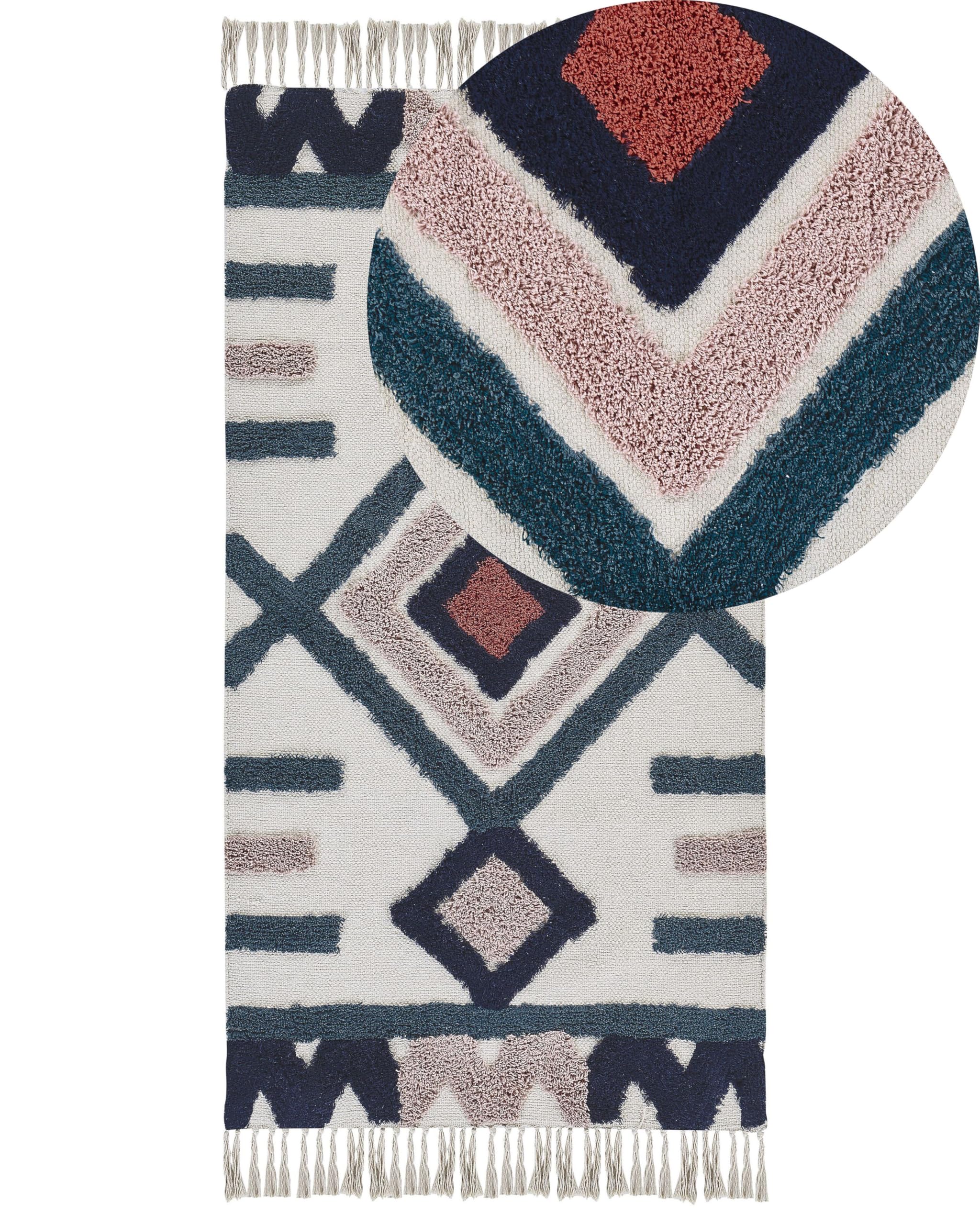 beliani-kozlu-teppich-160x230-baumwolle-fransen-geometrisch image 7