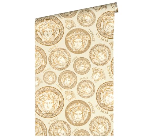 a-s-cr-ation-versace-5-386115-vliestapete-gold-wei-monogramm image 5