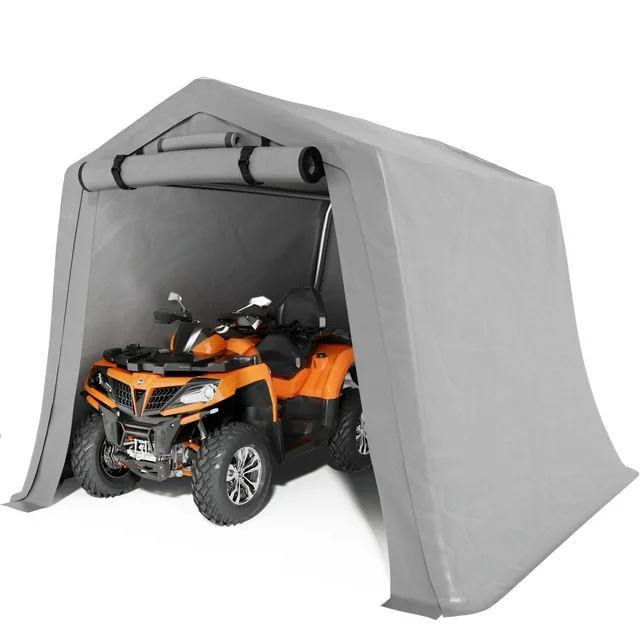 homall-metal-shed-zeltgarage-grau-6x8-wasserdicht-fahrrad-motorrad image 1