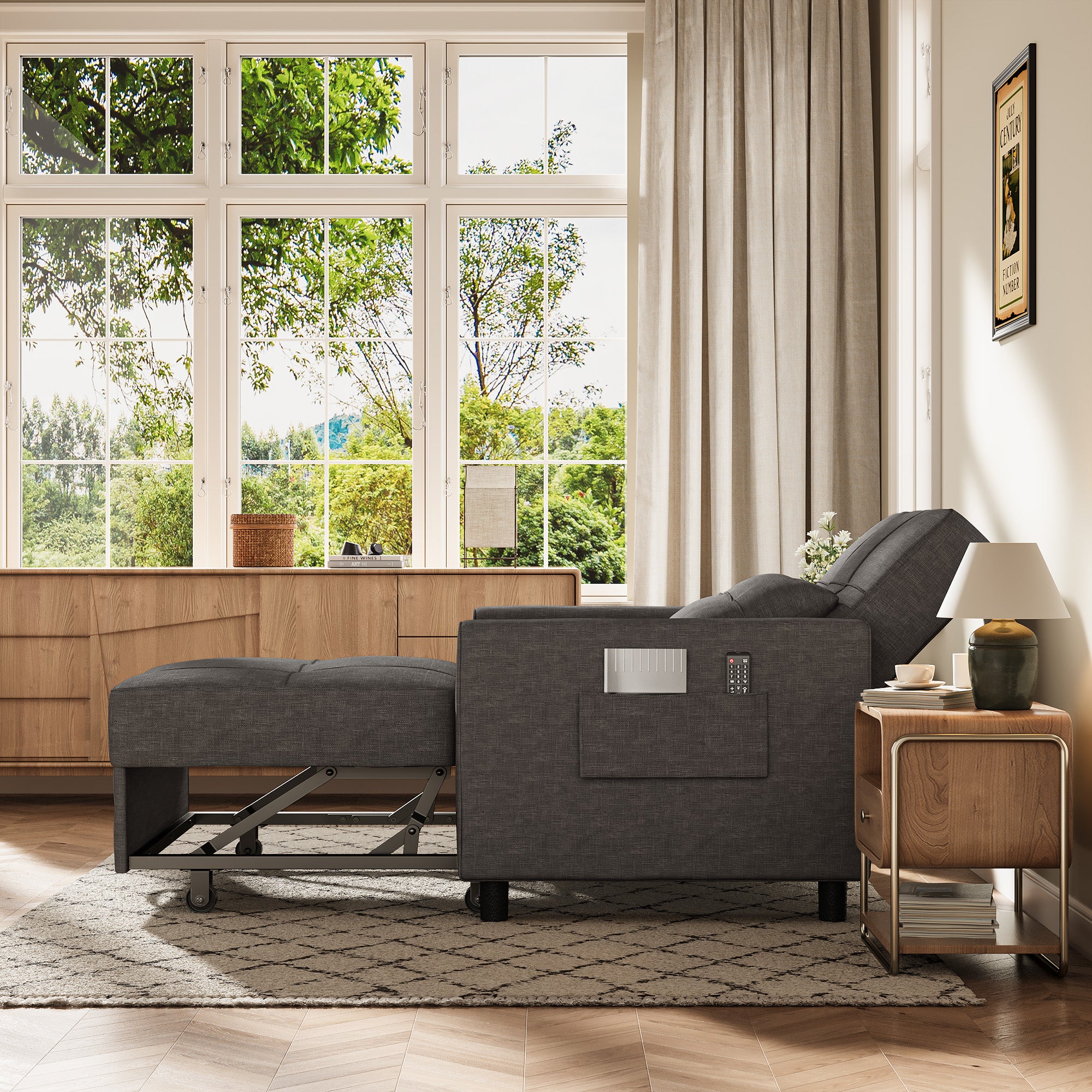 bealife-ar22-schlafsofa-dunkelgrau-191-cm-3-in-1-mit-rollen image 6