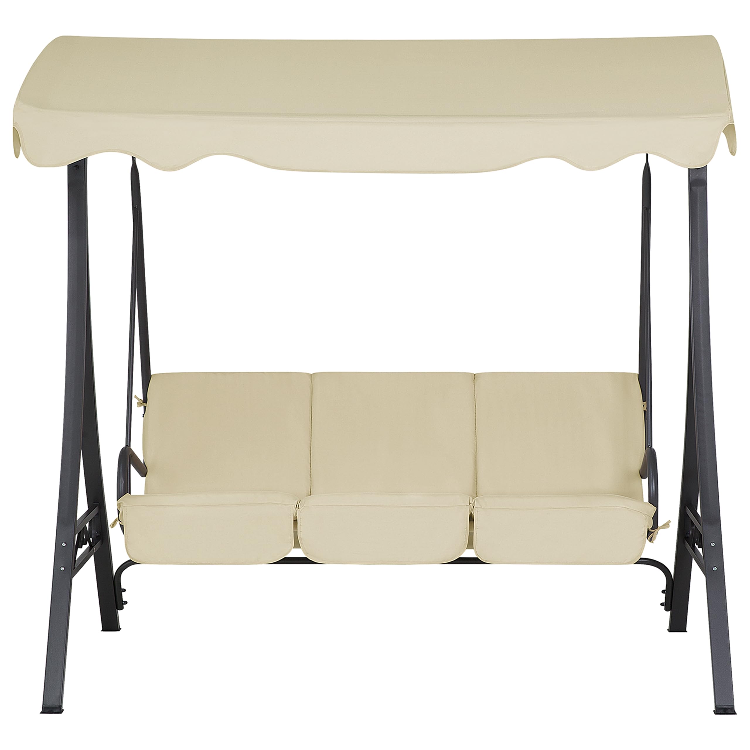 beliani-garbo-hollywoodschaukel-beige-3-personen-mit-dach image 4
