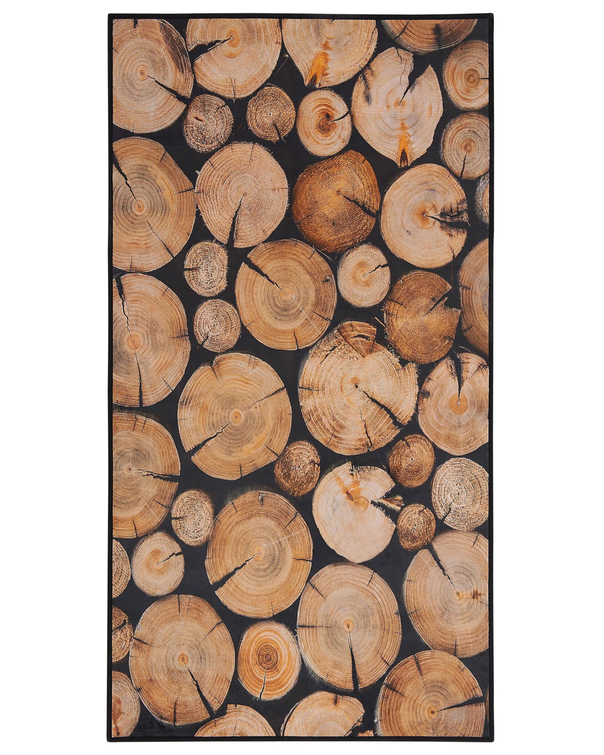 beliani-gerede-teppich-braun-80x150-cm-holzoptik image 1