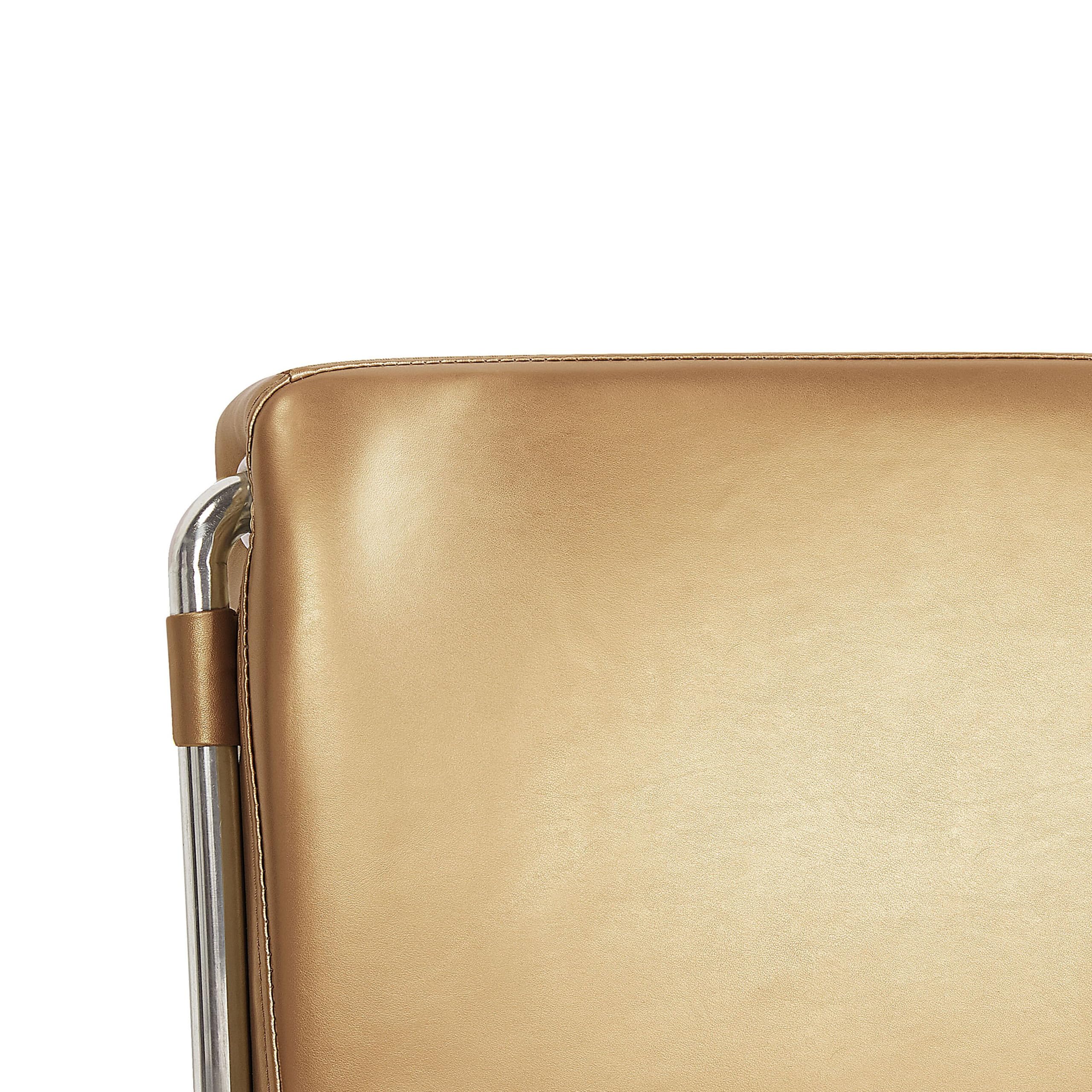 beliani-paris-lederbett-gold-180x200-led-echtleder image 7
