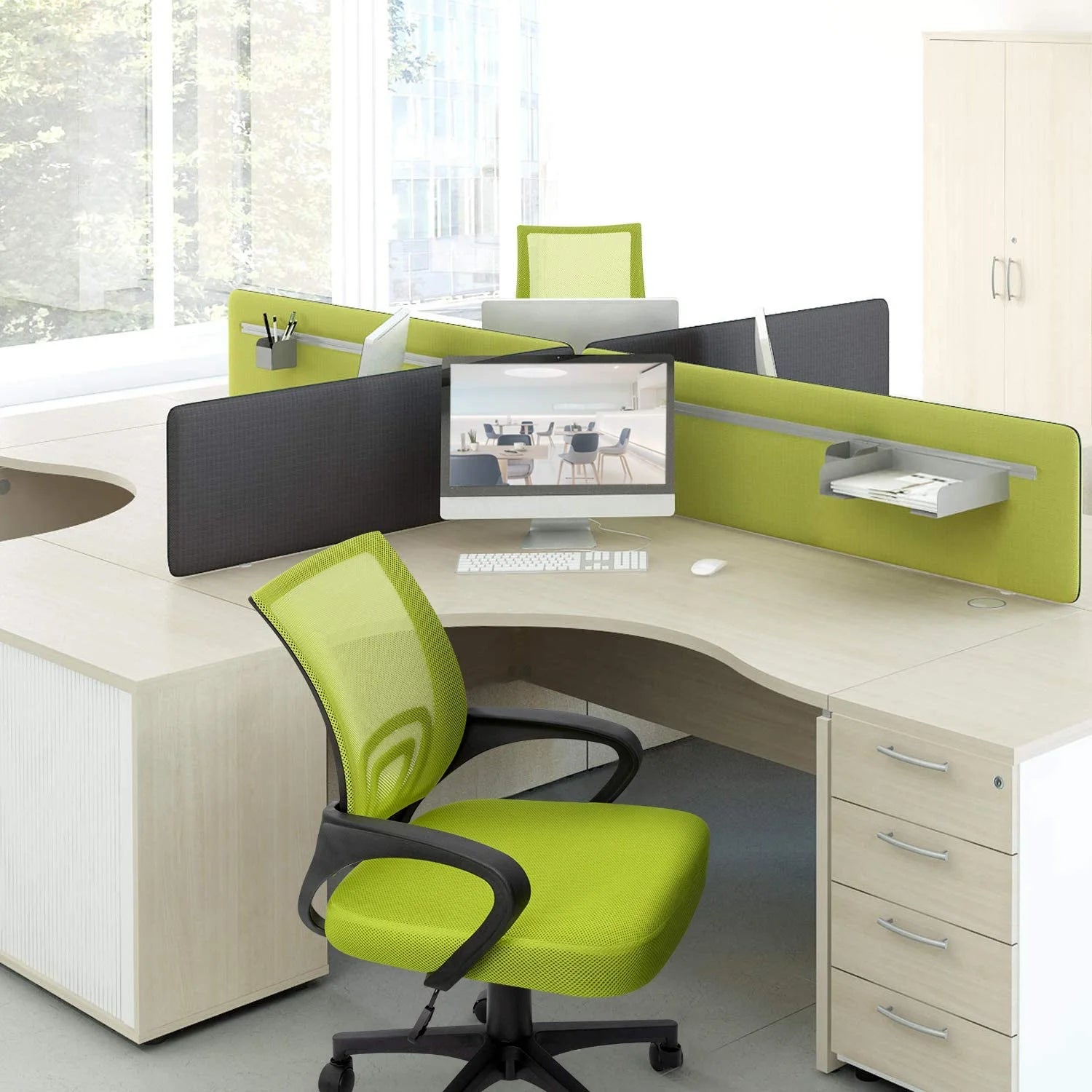 homall-office-mesh-chair-b-rostuhl-gr-n-mit-armlehnen image 6