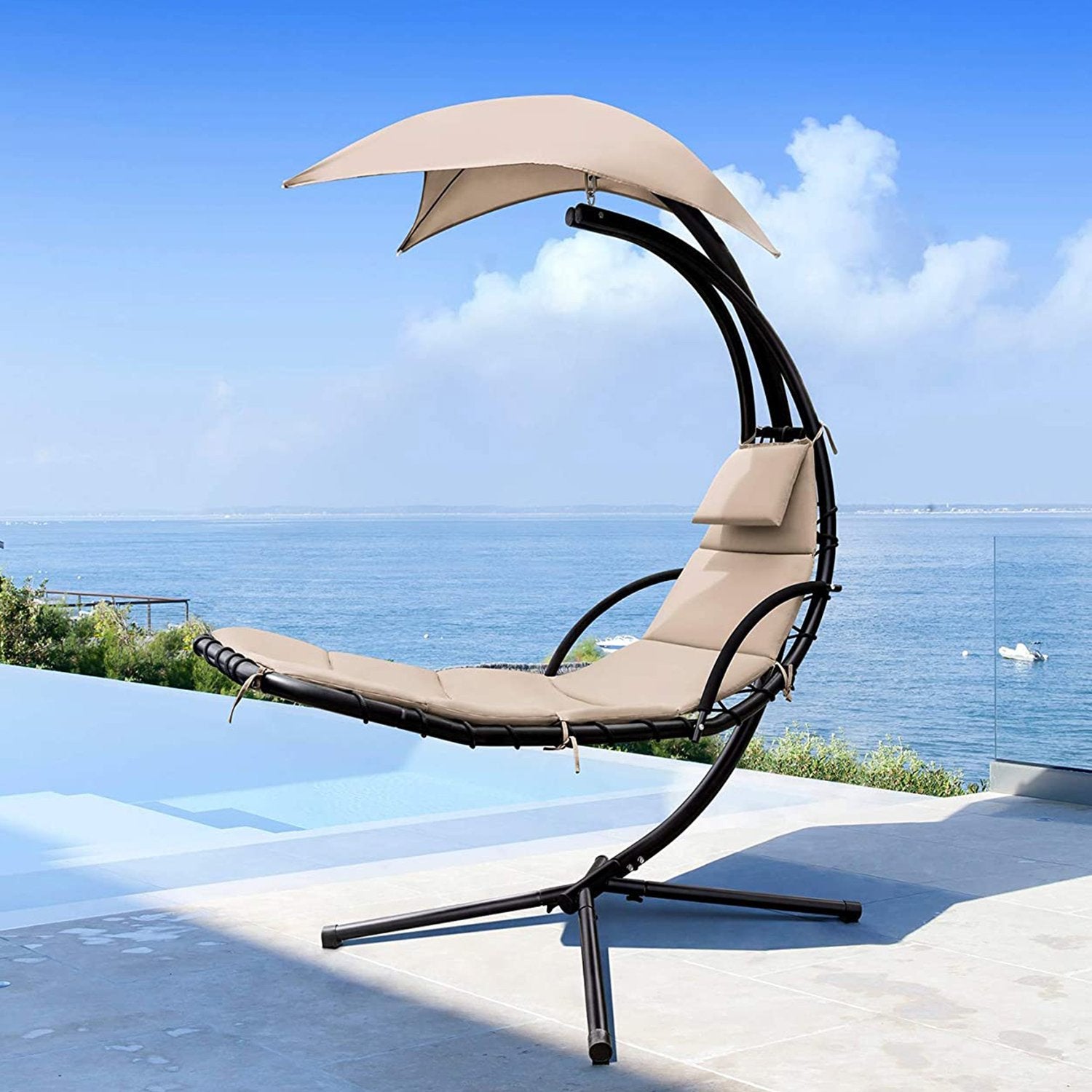 homall-bedroom-h-ngeliege-beige-mit-sonnendach-outdoor image 8
