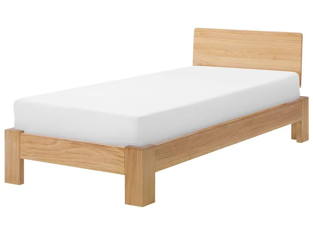 beliani-royan-bettrahmen-holz-hellbraun-90-x-200-cm image 1
