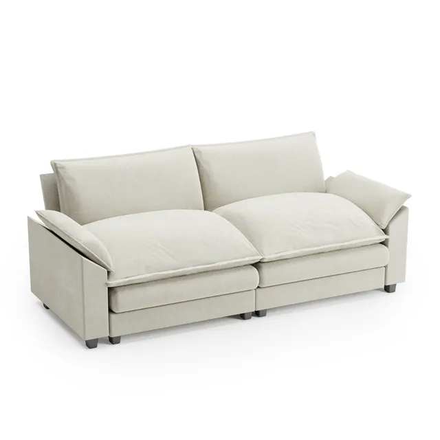 homall-sofa-loveseat-2-sitzer-couch-80-grau image 1
