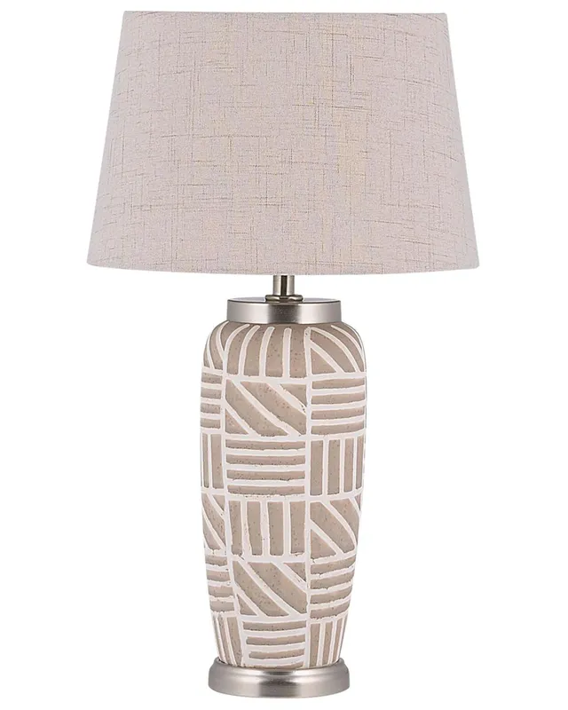beliani-traisen-tischleuchte-beige-keramik-e27-48-cm image 1