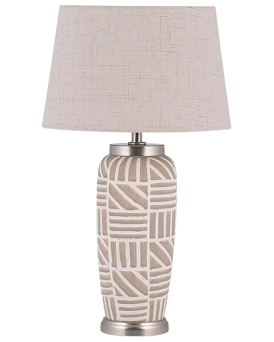 beliani-traisen-tischleuchte-beige-keramik-e27-48-cm image 1