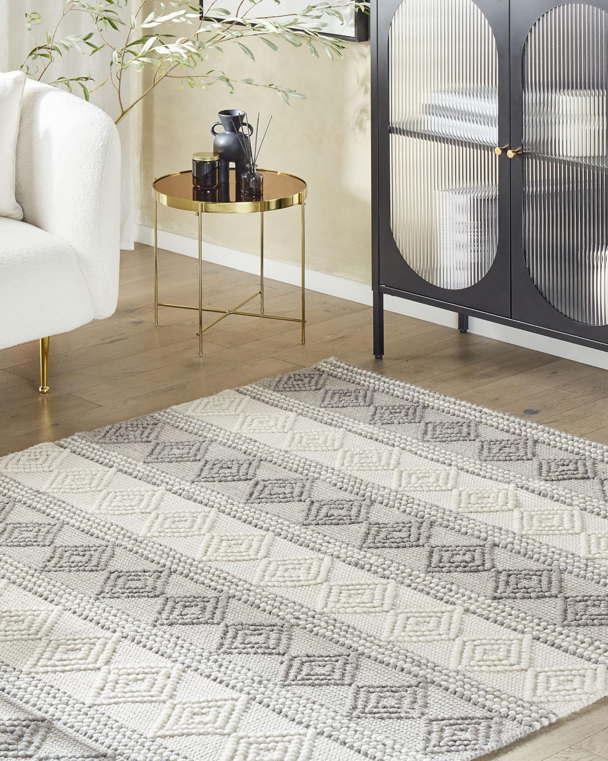 beliani-bozova-teppich-wolle-beige-grau-160x230-cm image 2