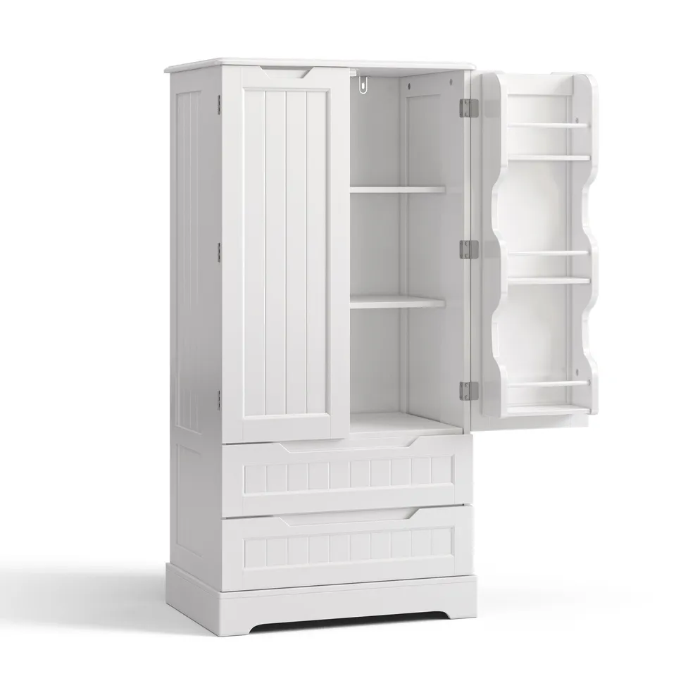 bealife-ap28-sideboard-wei-60x40x120-cm-2-schubladen image 1