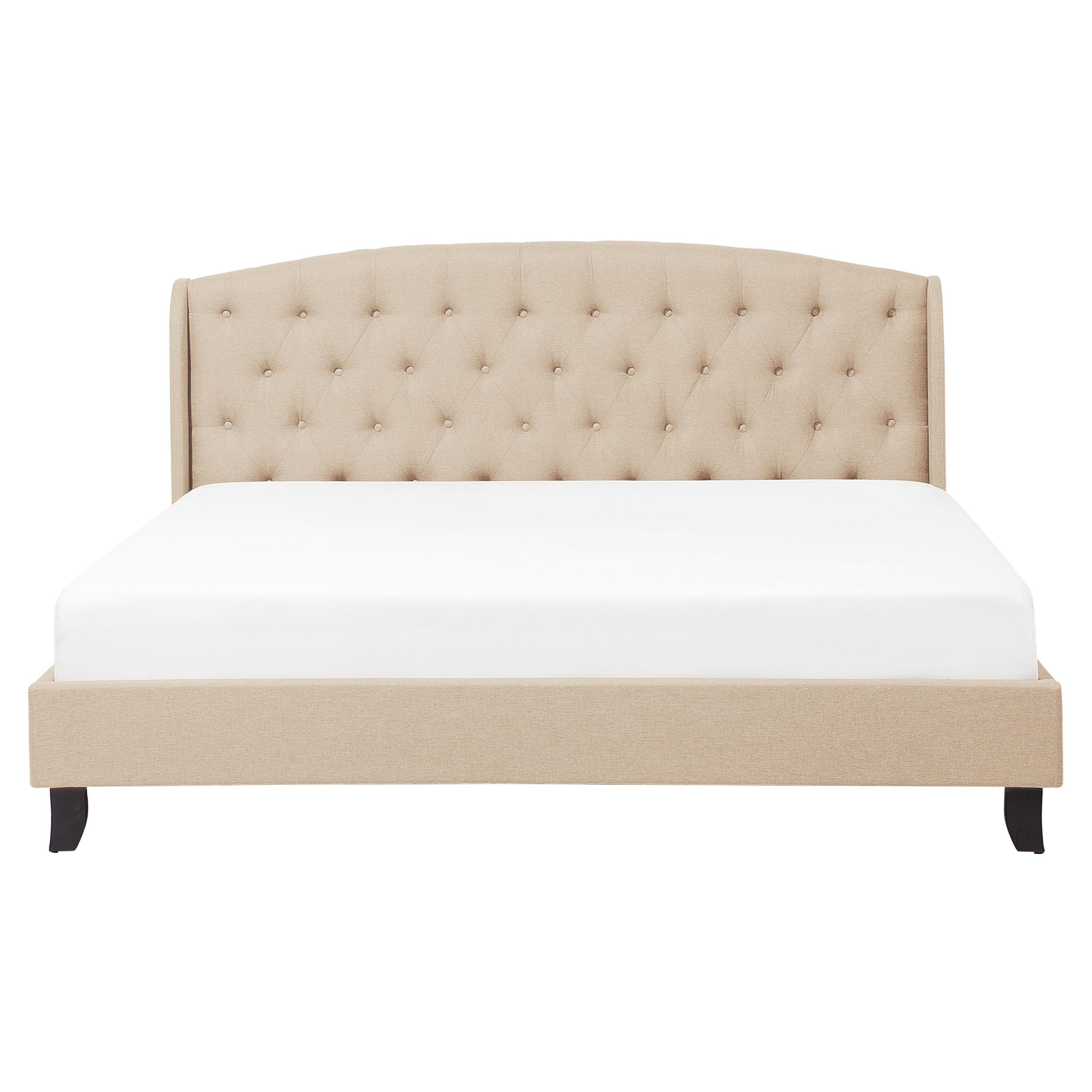 beliani-bordeaux-polsterbett-160x200-beige-leinenoptik image 4