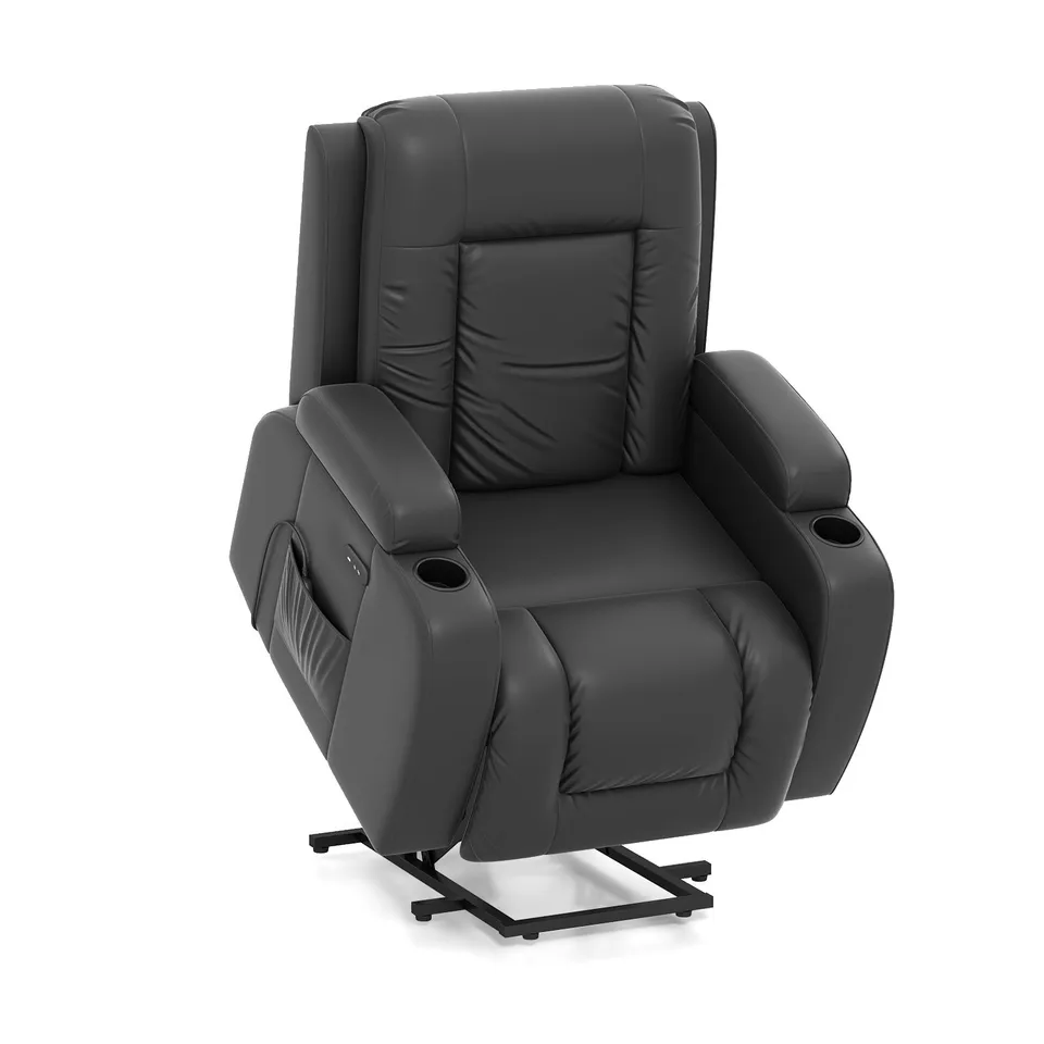 homall-recliner-aufstehsessel-kunstleder-schwarz-massage image 1