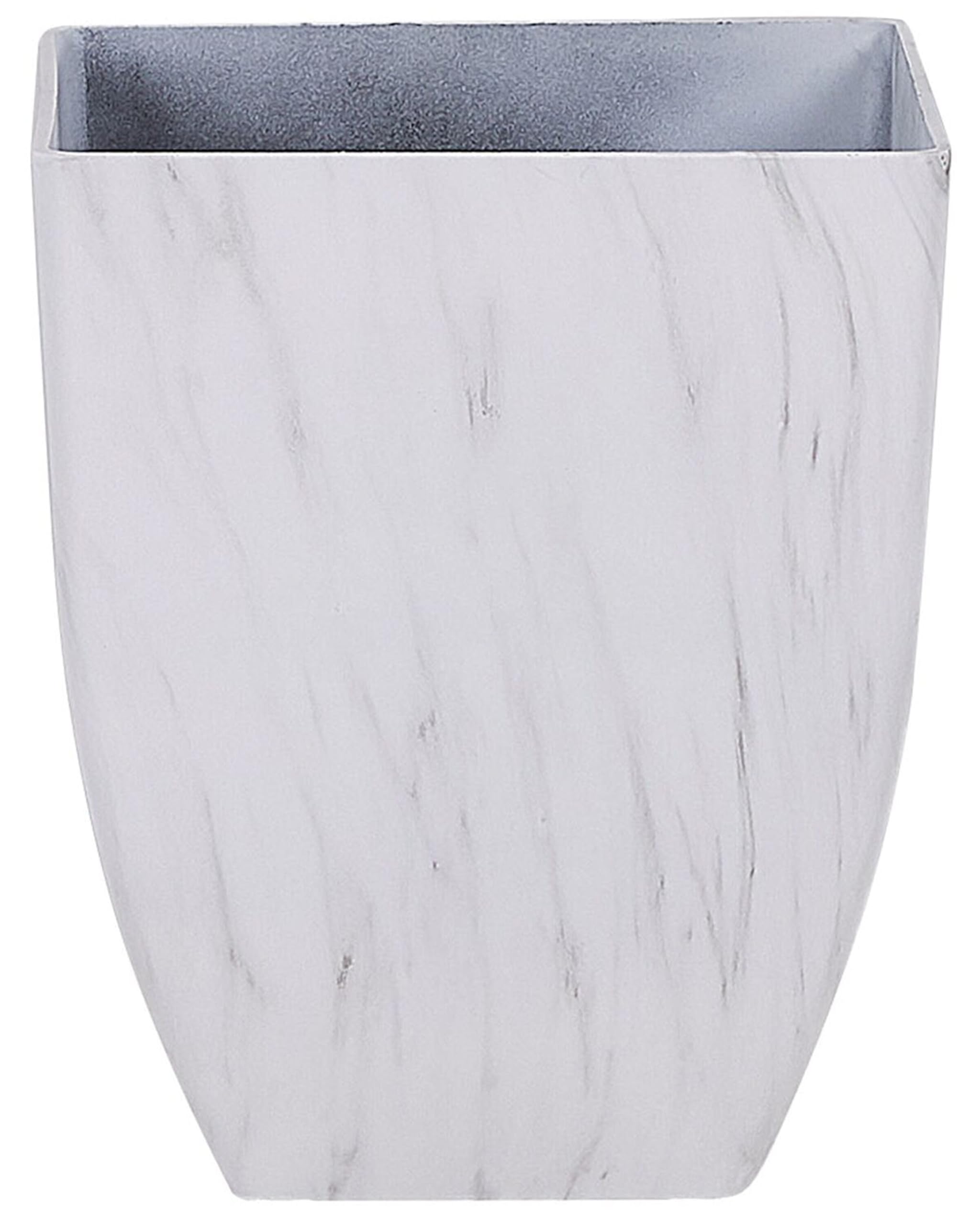 beliani-miro-blumentopf-wei-marmor-l-35x35x42-cm image 1