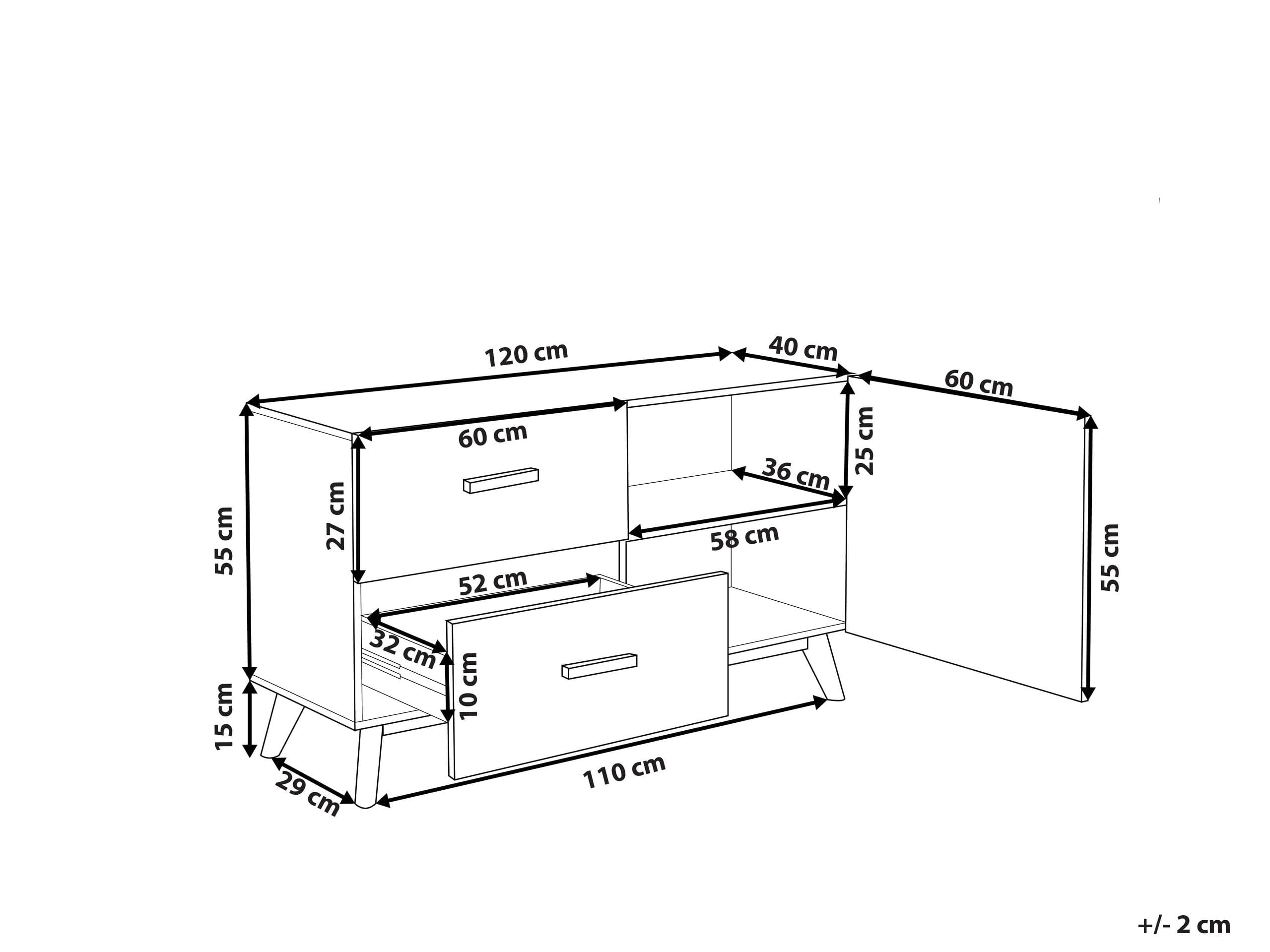 beliani-fili-sideboard-wei-helle-holzoptik-120-cm-2-schubladen image 3