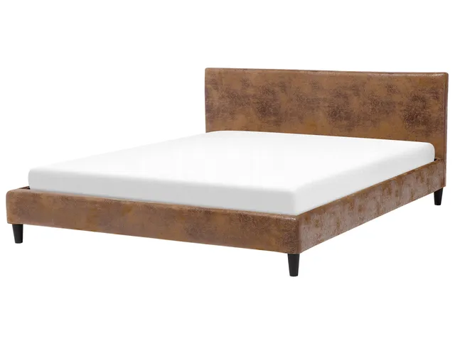beliani-fitou-doppelbett-180x200-lederoptik-braun-waschbar image 1