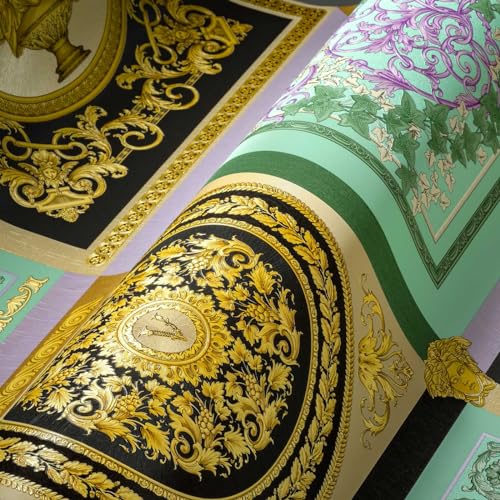versace-wallpaper-387041-vliestapete-barock-mintgr-n-gold-10-05x0-70m image 8