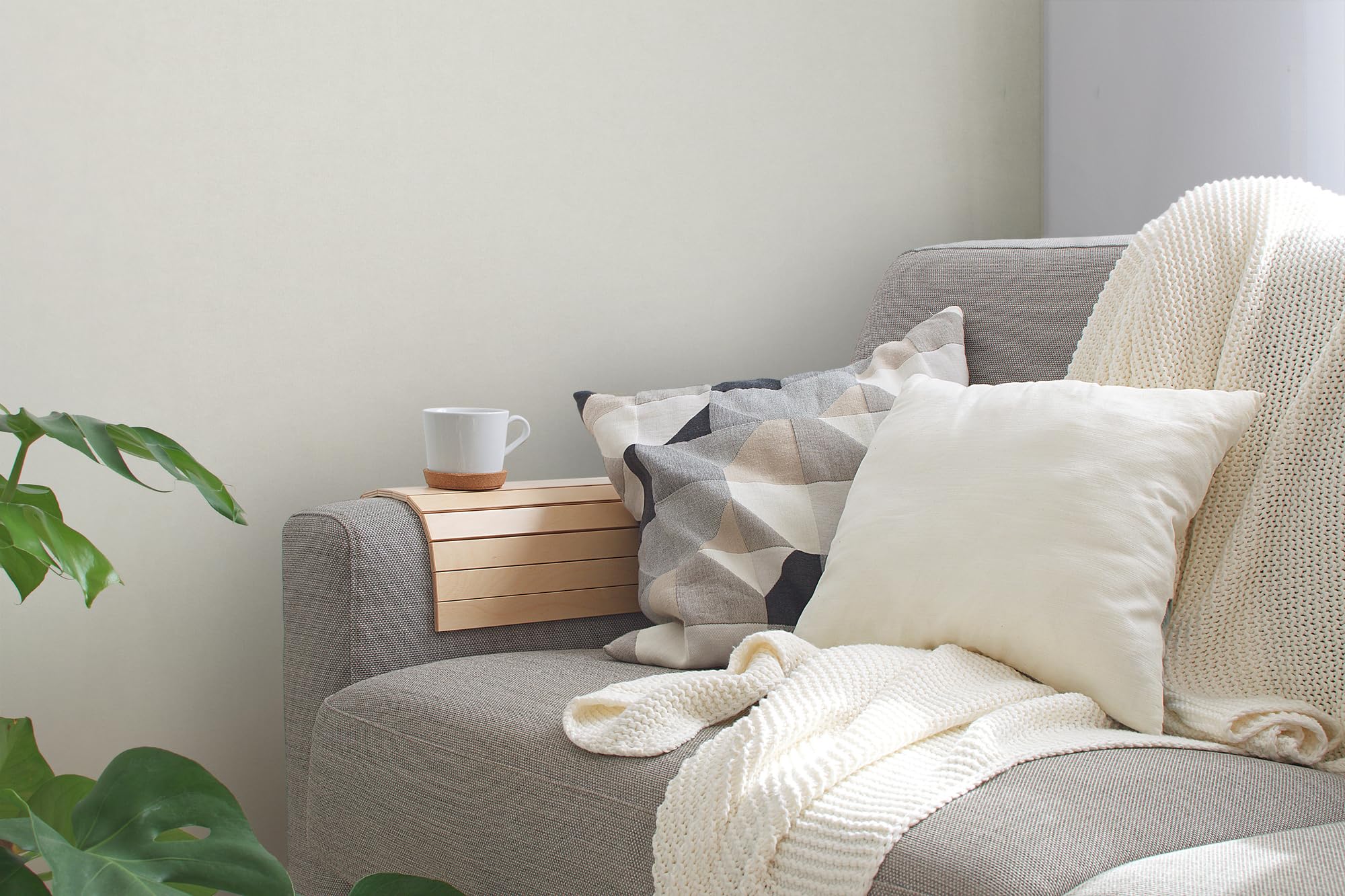 livingwalls-smart-surfaces-vliestapete-creme-uni-10-05m-boho image 2