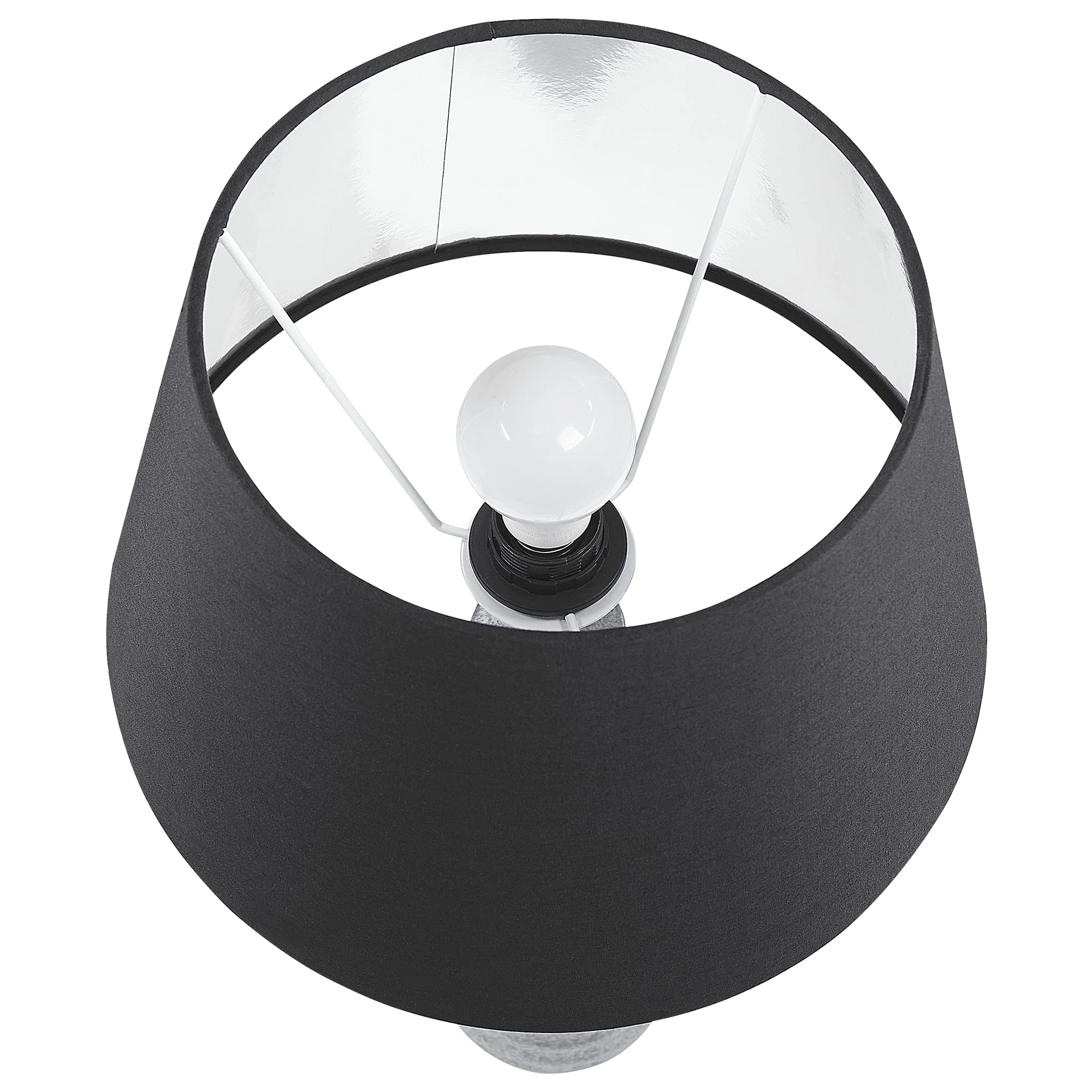 beliani-vilnia-tischlampe-silber-schwarz-keramik-mit-stoffschirm image 6