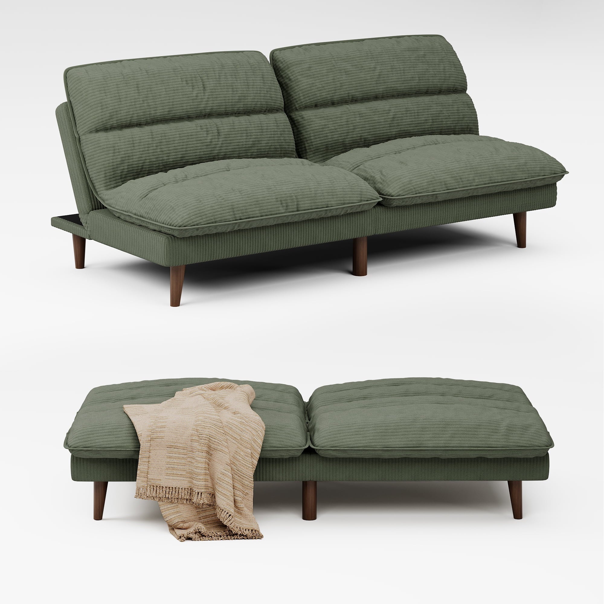 homall-bedroom-schlafsofa-cord-2-sitzer-beige image 3