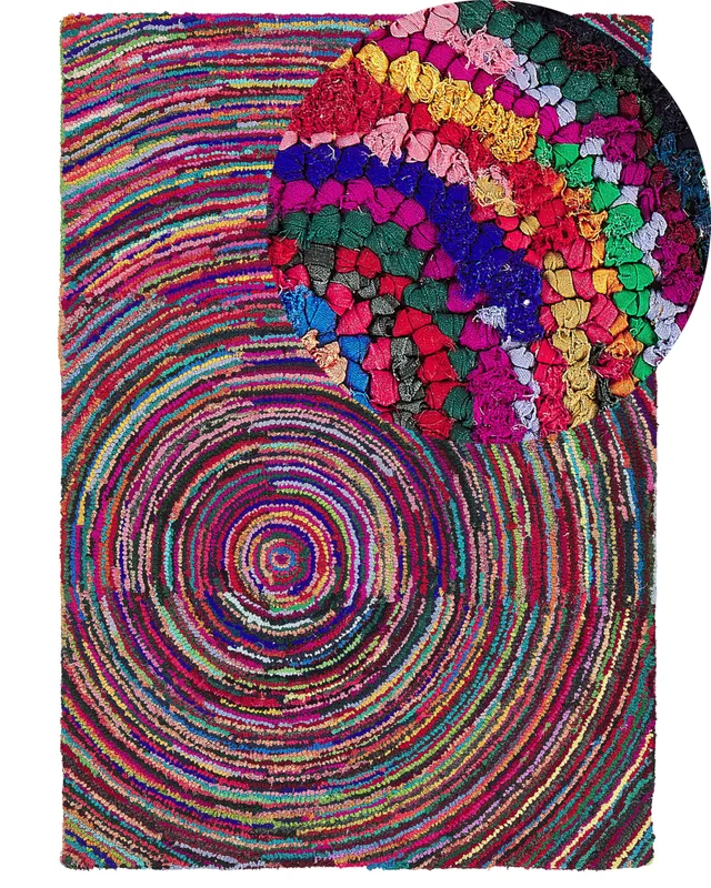 beliani-malatya-teppich-160x230-bunt-spiralmuster-kurzflor image 1