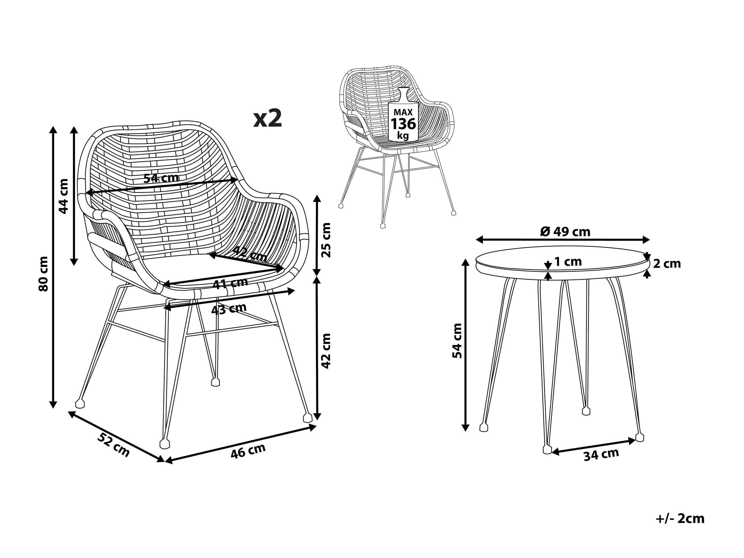 beliani-tropea-ii-balkonset-rattan-schwarz-3-teilig image 3