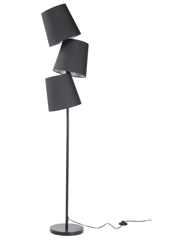 beliani-rio-grande-stehlampe-schwarz-3-flammig image 1