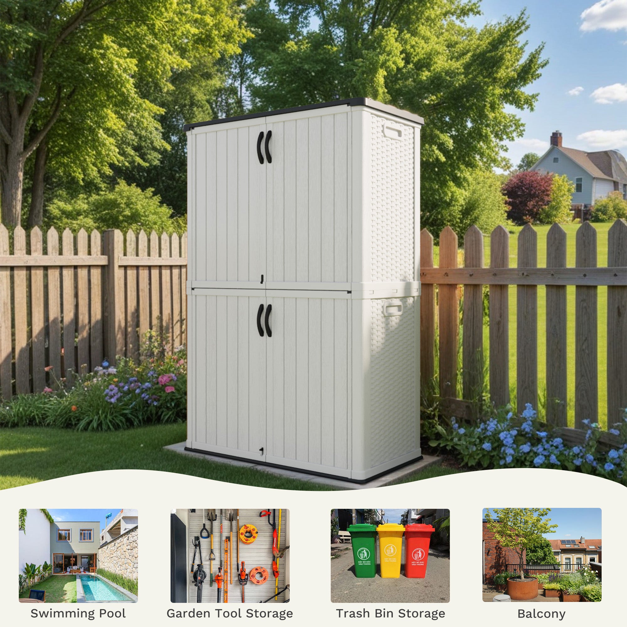 homall-metal-shed-ger-teschuppen-wei-50-cu-ft-wasserdicht image 5