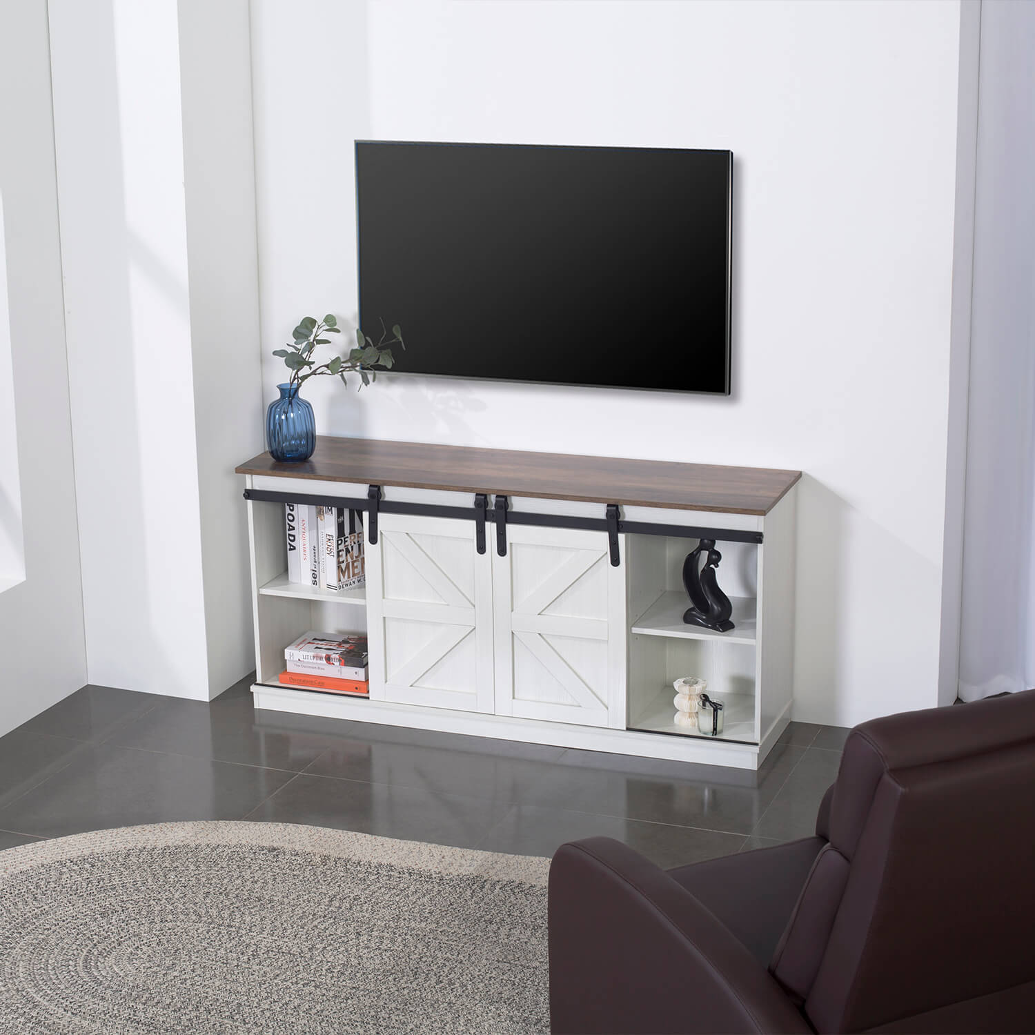 homall-tv-stand-schrank-eiche-farmhouse-f-r-65-zoll-mit-t-ren image 7
