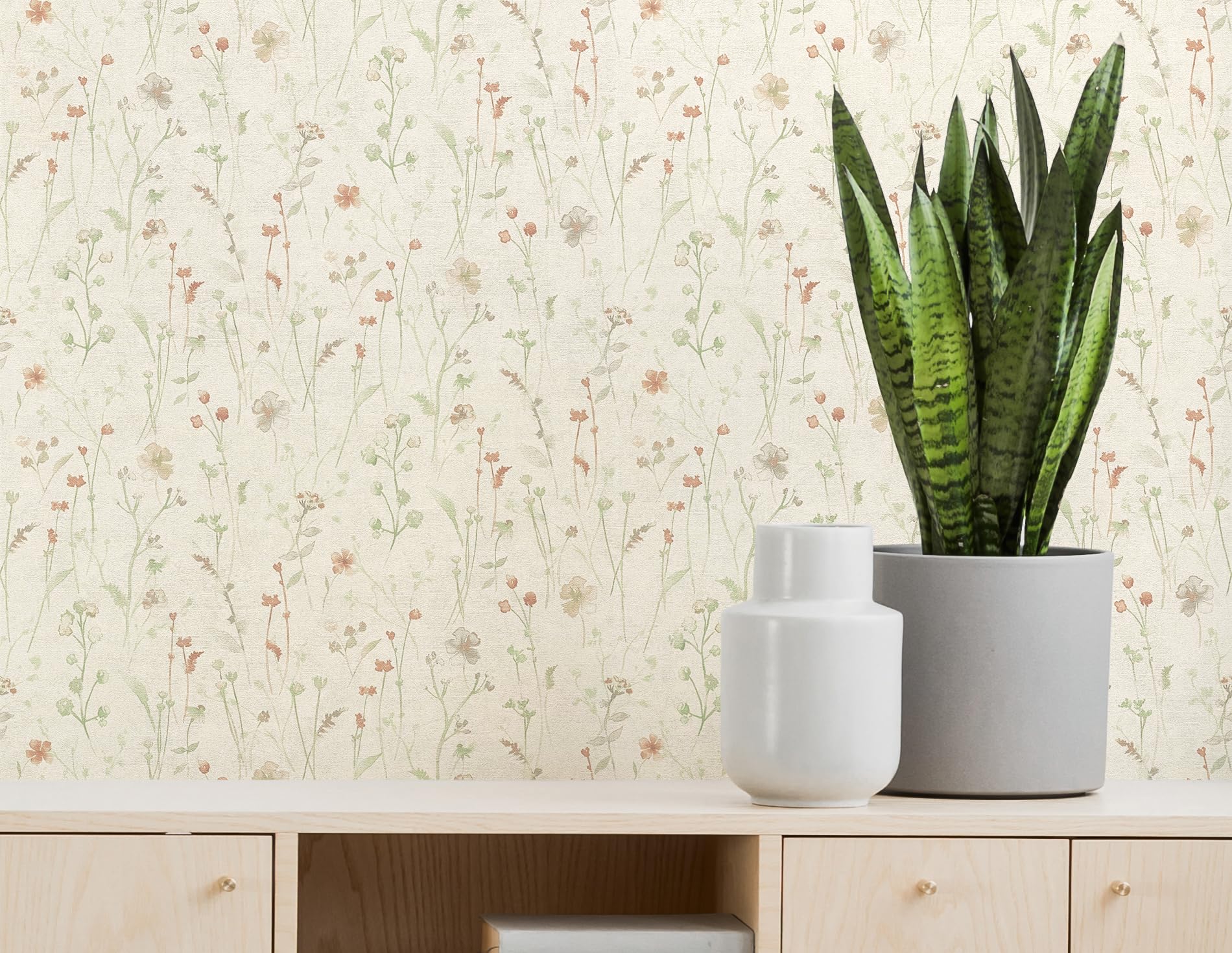a-s-cr-ation-attractive-3-vliestapete-floral-creme-gr-n-10-05-m image 2
