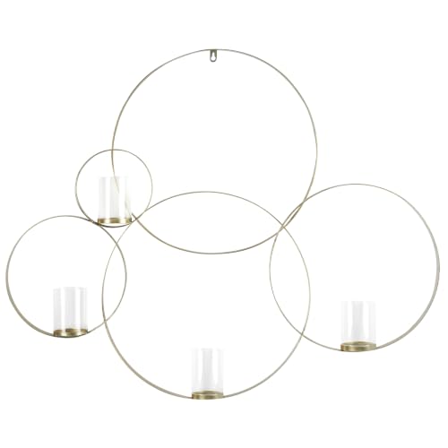 beliani-buru-wandkerzenhalter-gold-4-flammig-metall-glas image 7