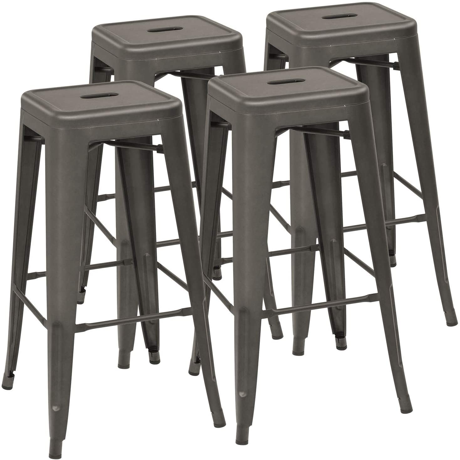 homall-barhocker-4er-set-schwarz-metall-76-cm-stapelbar image 7