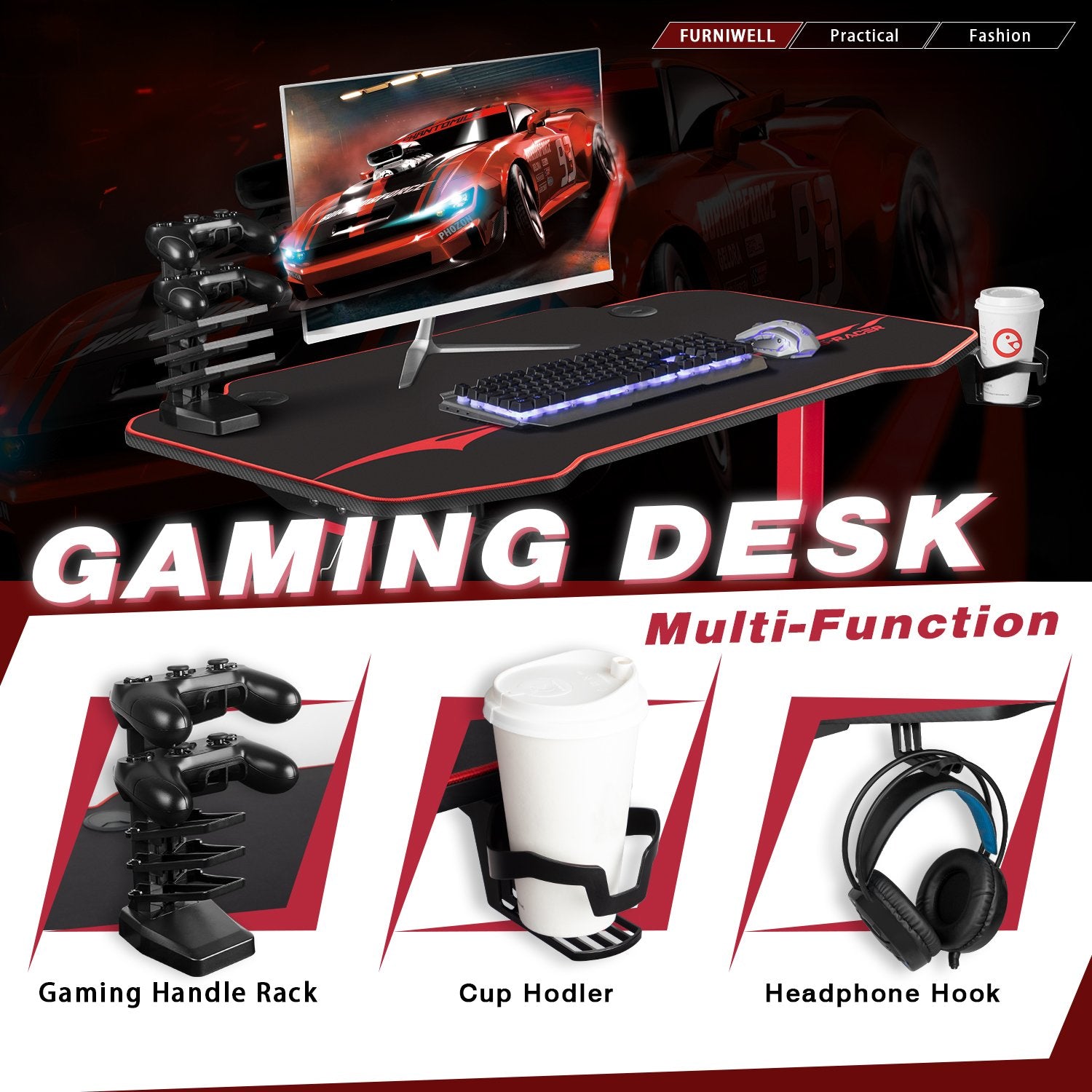 homall-gaming-desk-schreibtisch-55-zoll-schwarz image 5